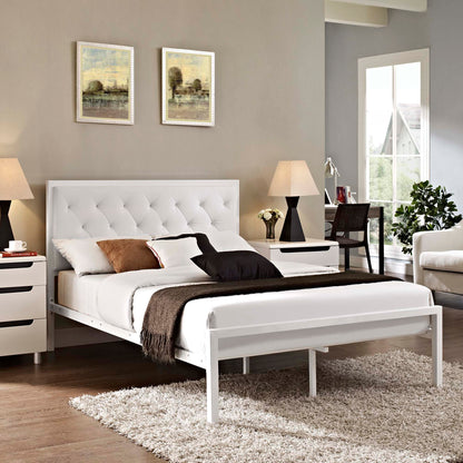 Mia Vinyl Bed by Modway