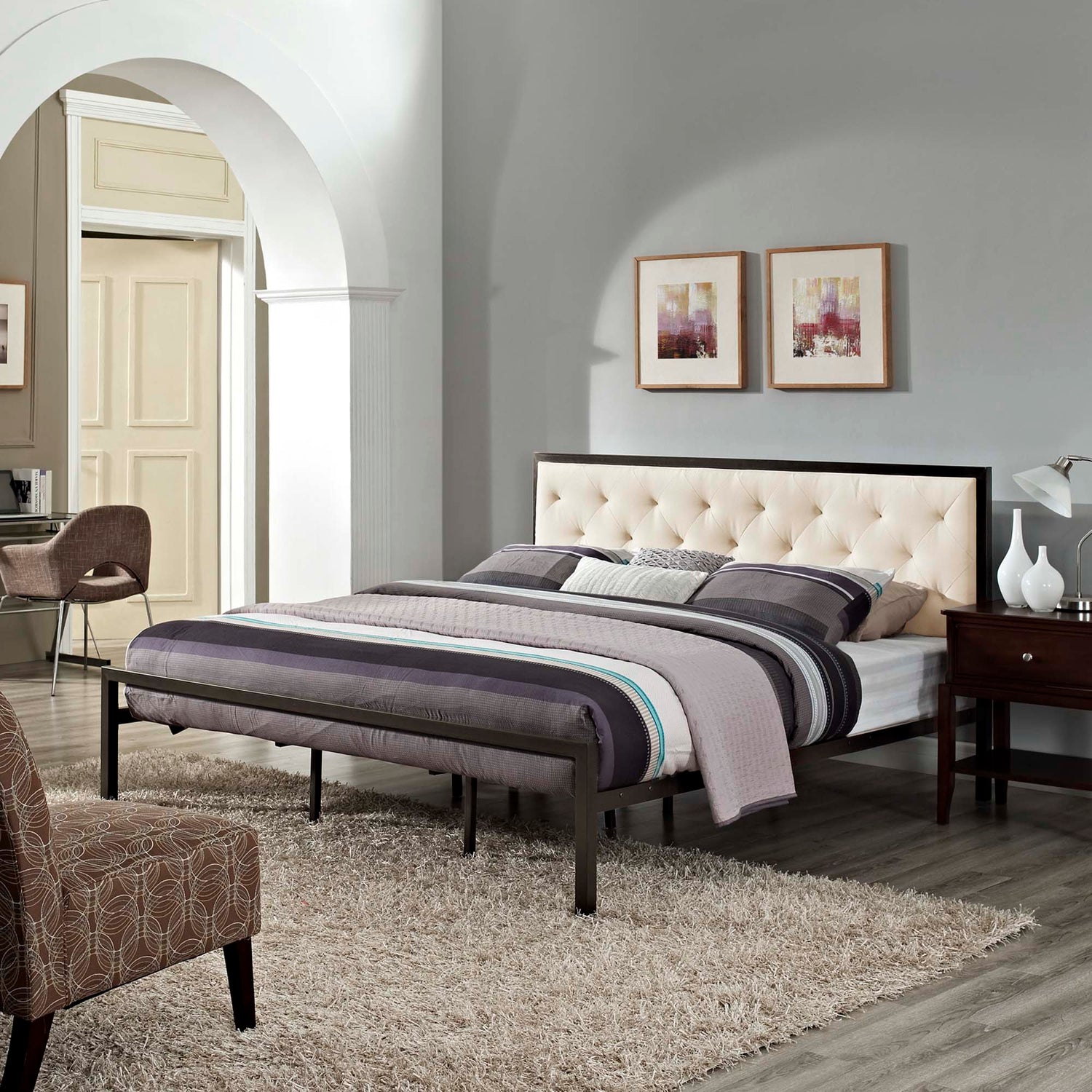 Mia Fabric Bed by Modway