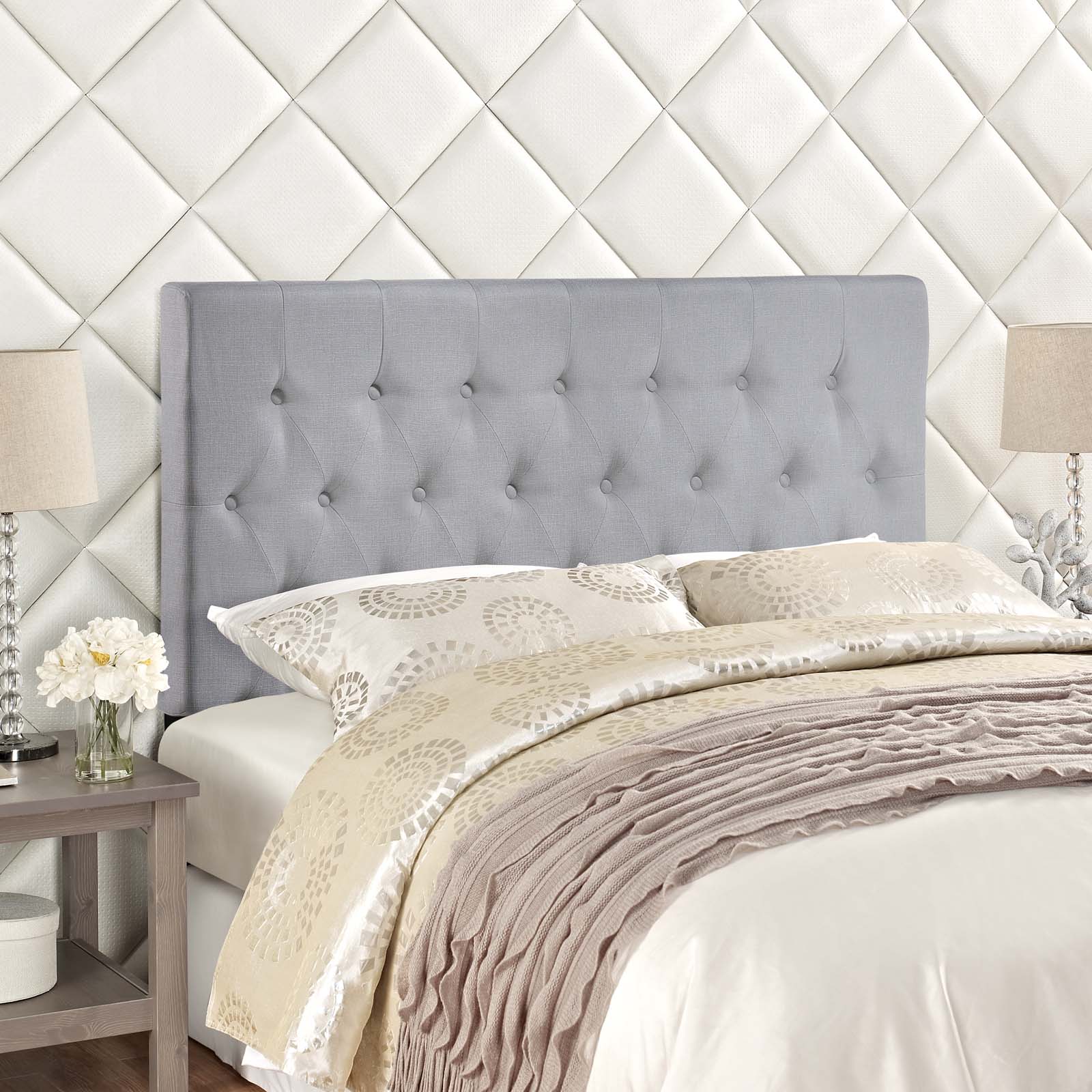 Clique Upholstered Fabric Headboard By HouseBean