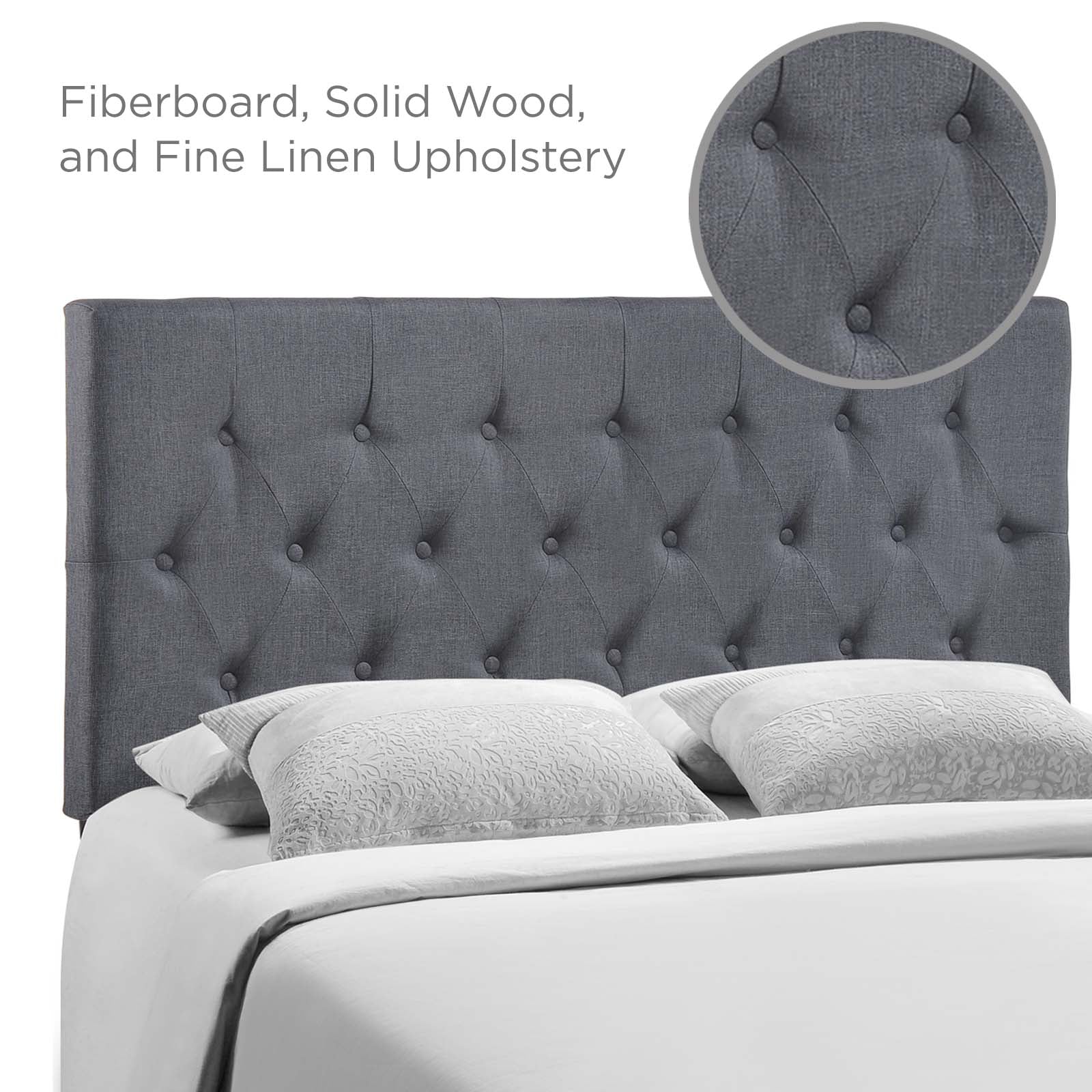 Clique Upholstered Fabric Headboard By HouseBean