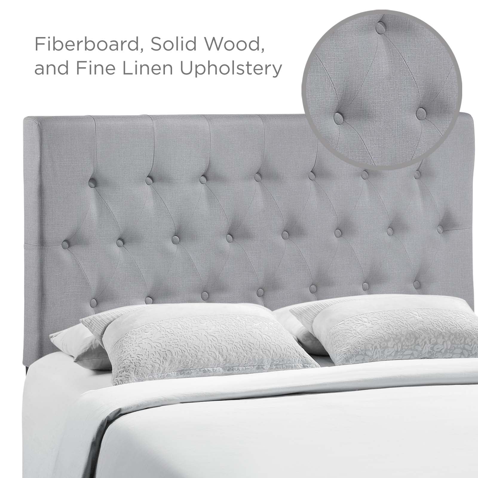 Clique Upholstered Fabric Headboard By HouseBean