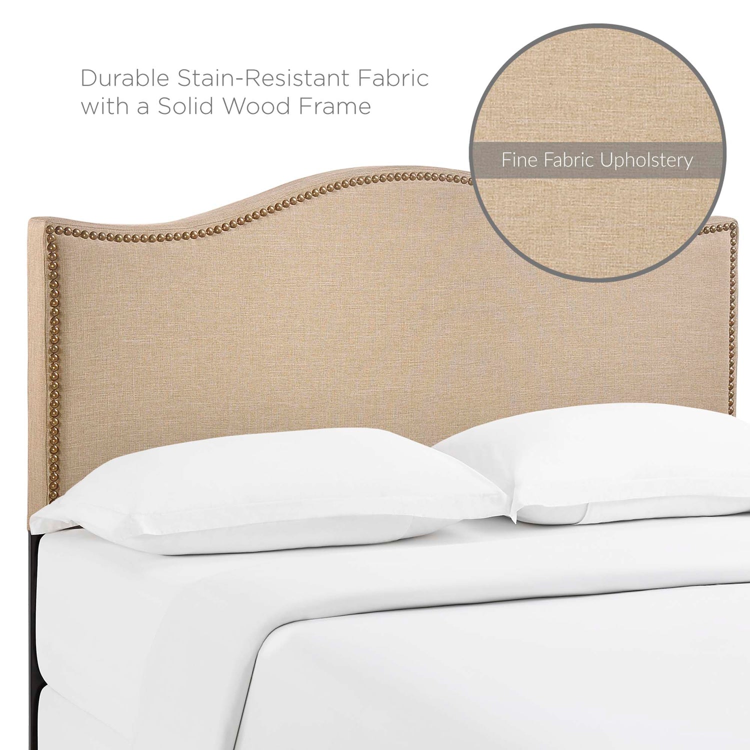 Curl Nailhead Upholstered Headboard by Modway