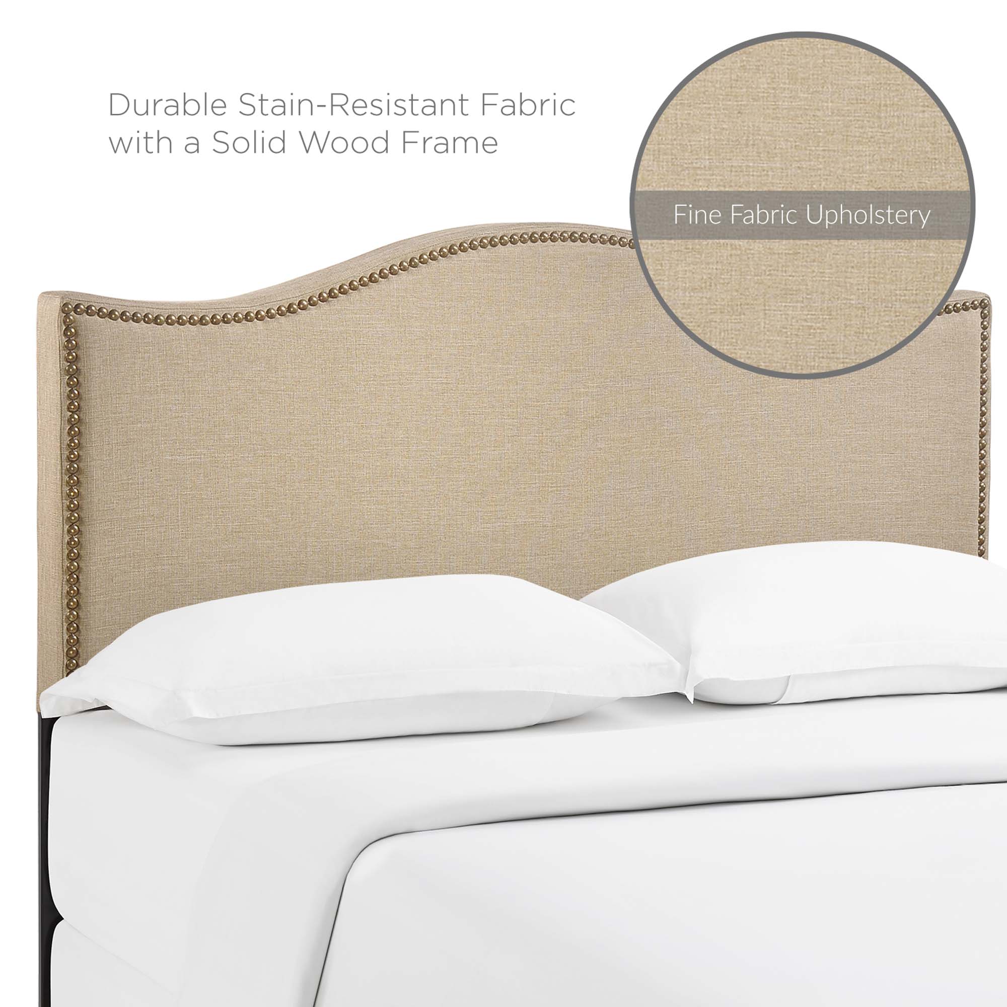 Curl Nailhead Upholstered Headboard by Modway