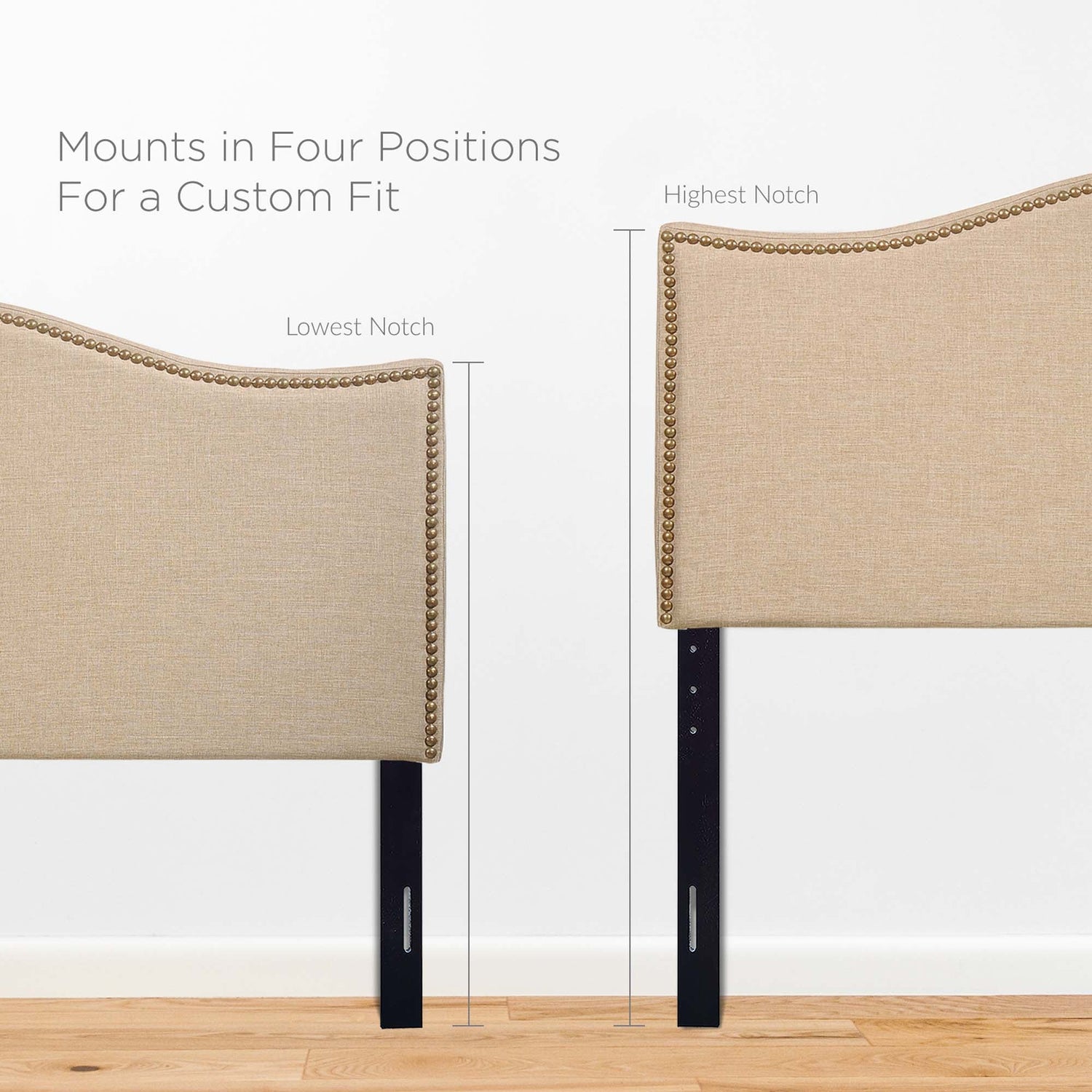 Curl Nailhead Upholstered Headboard by Modway