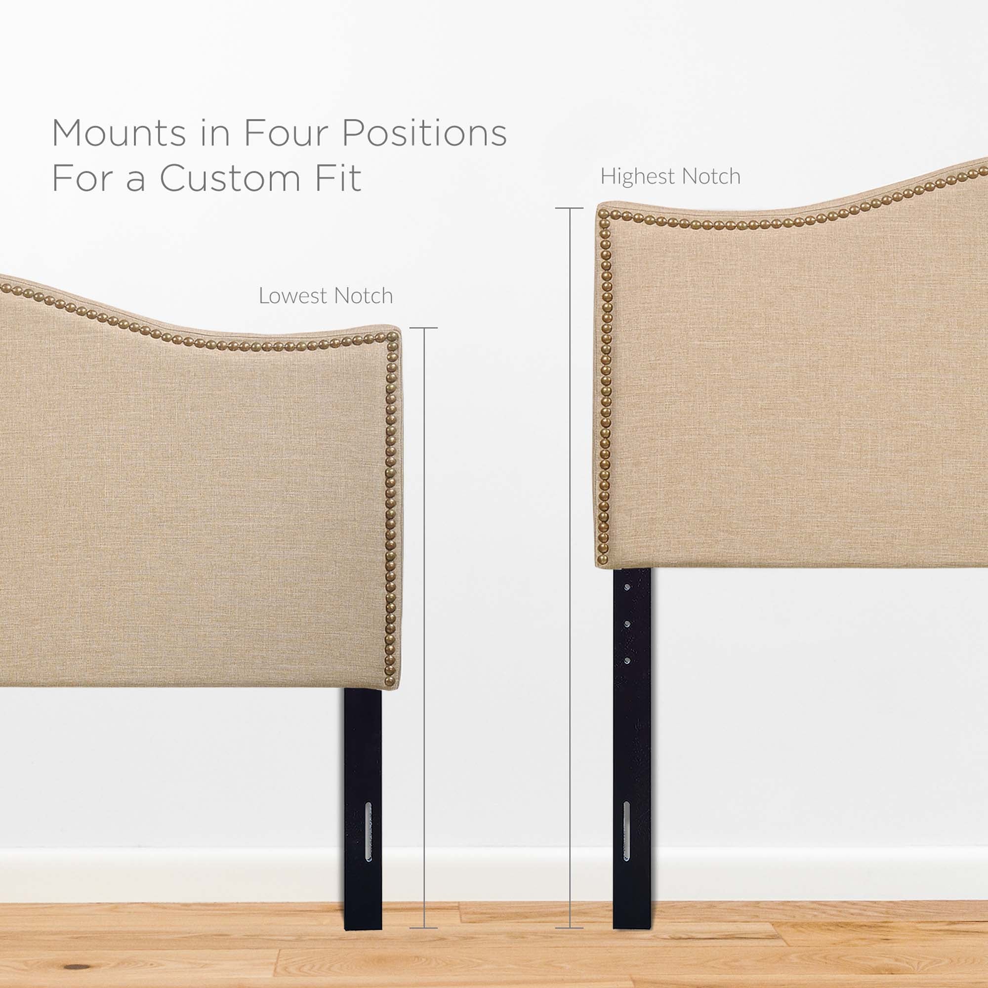 Curl Nailhead Upholstered Headboard by Modway