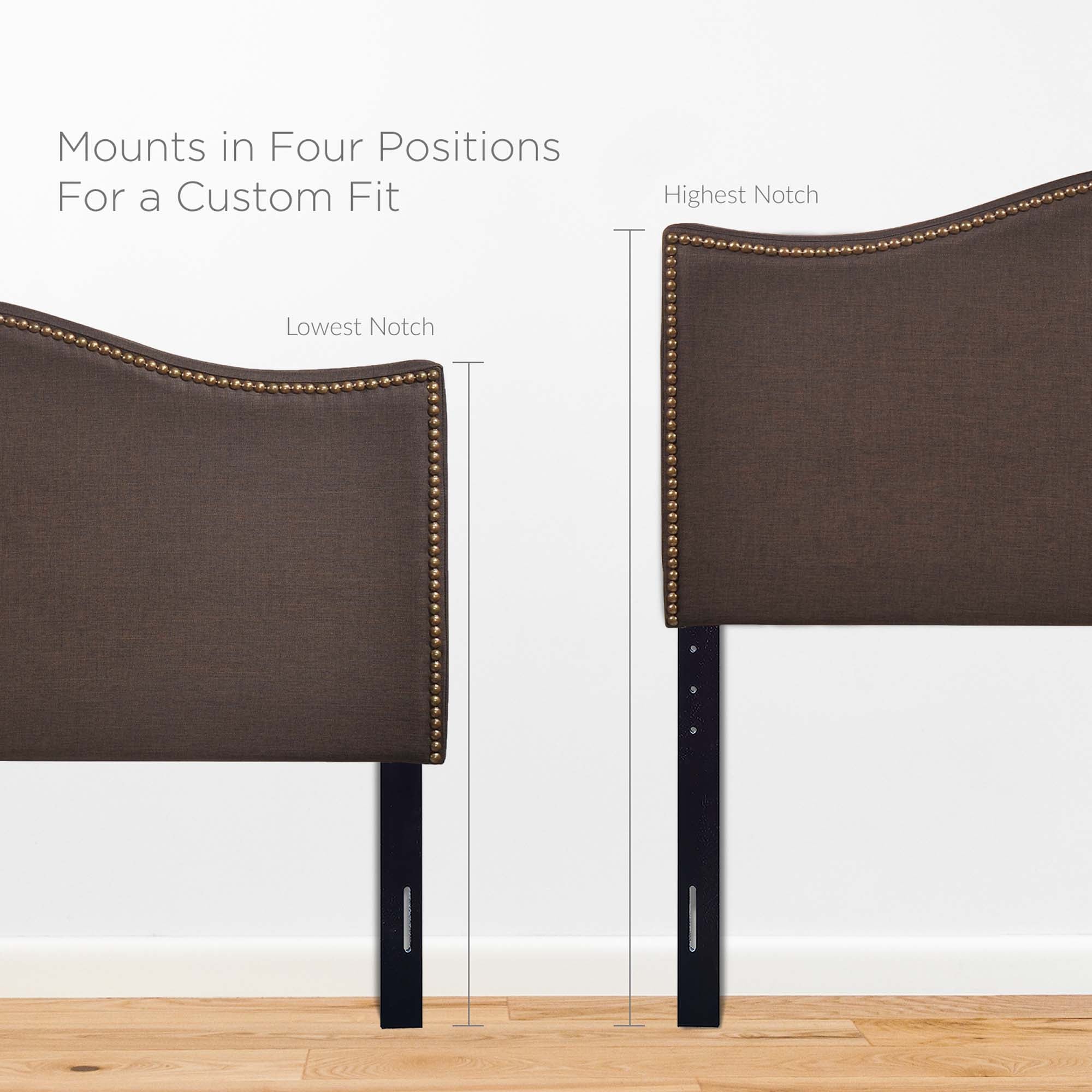 Curl Nailhead Upholstered Headboard by Modway