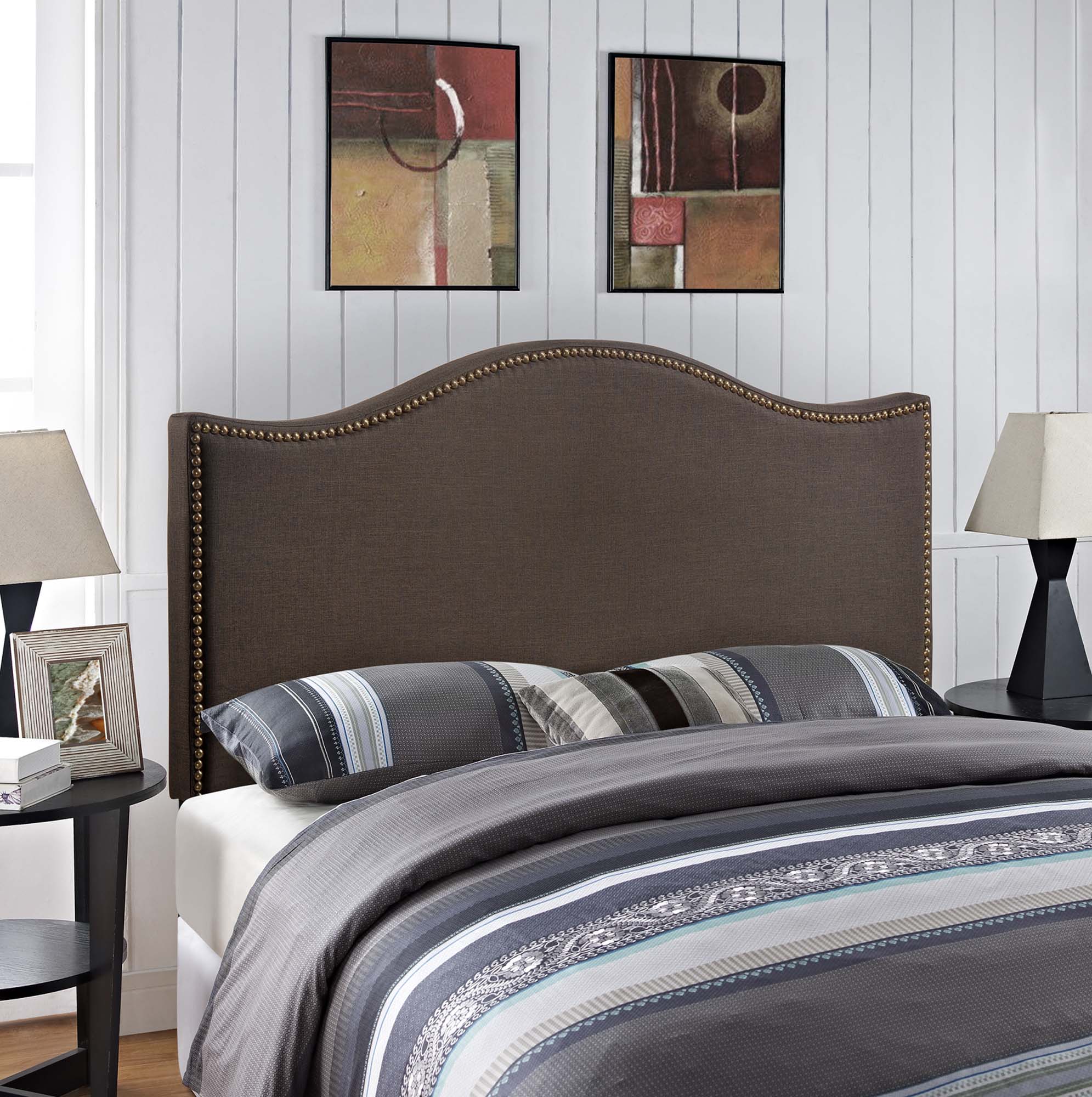 Curl Nailhead Upholstered Headboard by Modway