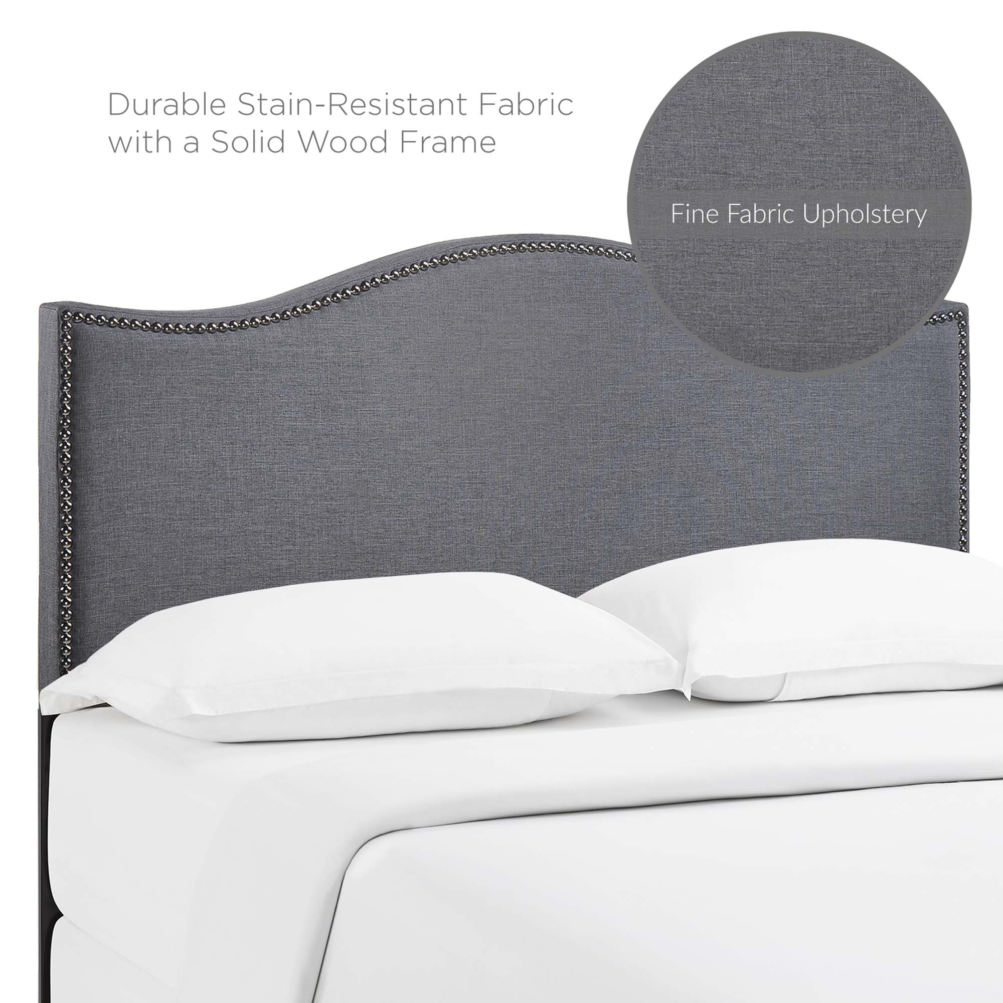 Curl Nailhead Upholstered Headboard by Modway