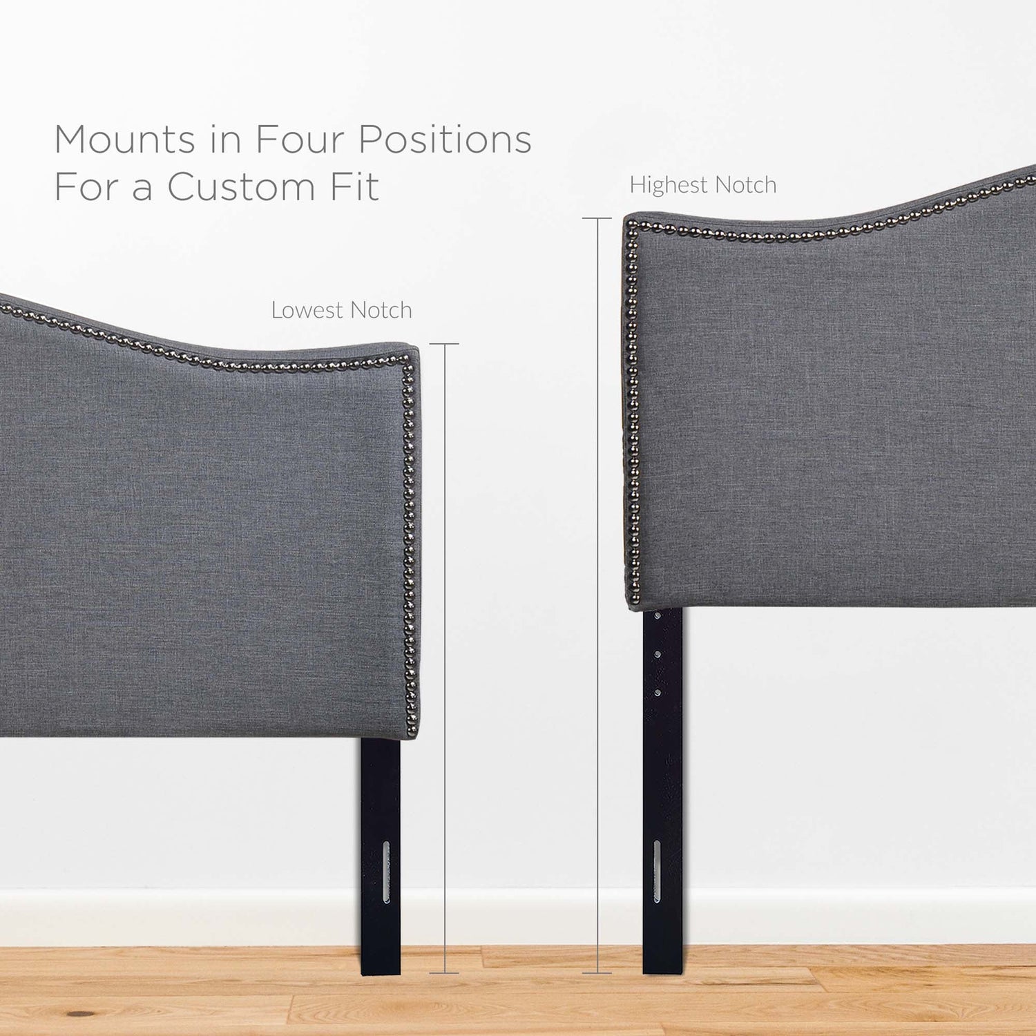 Curl Nailhead Upholstered Headboard by Modway