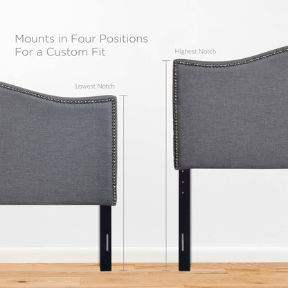 Curl Nailhead Upholstered Headboard by Modway