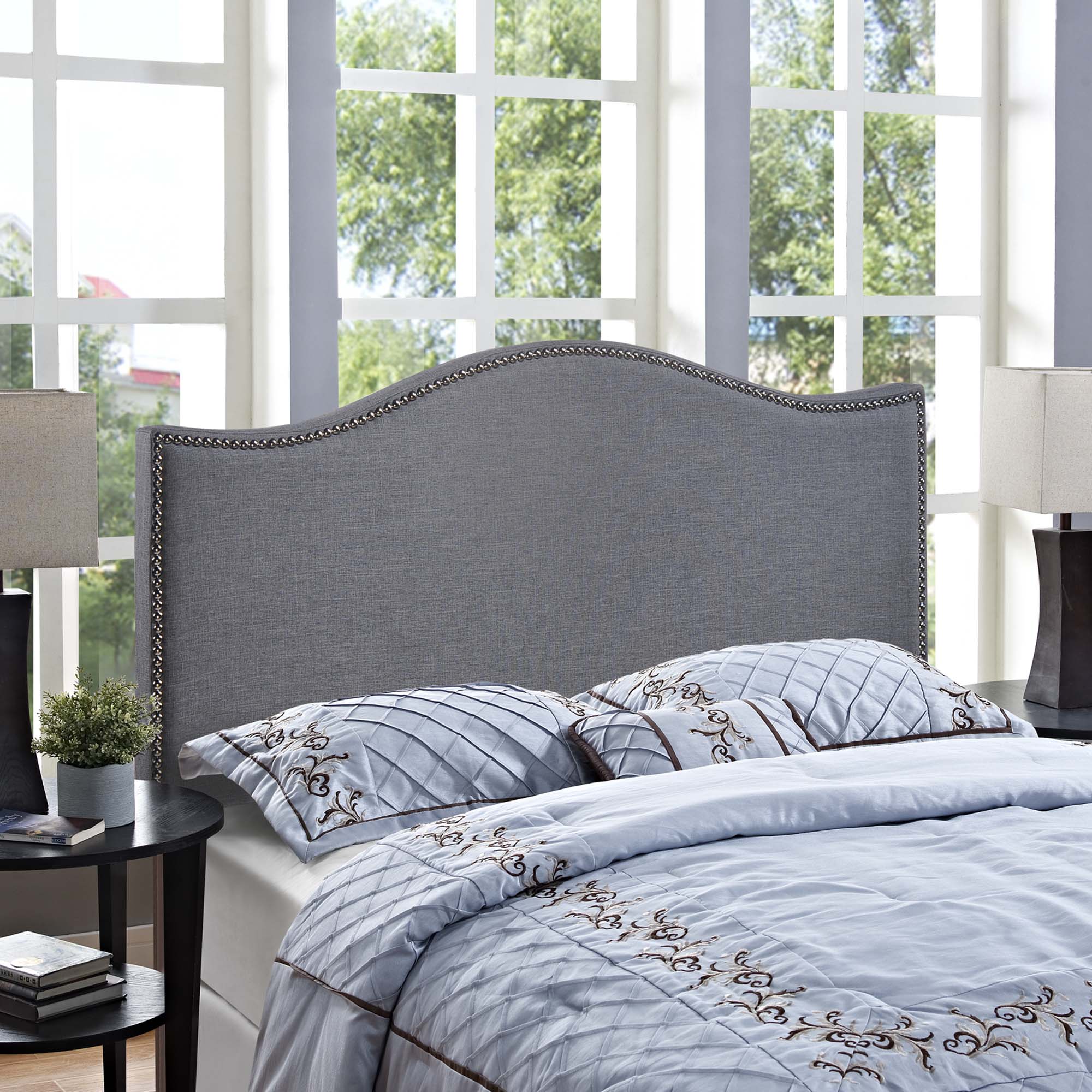 Curl Nailhead Upholstered Headboard by Modway