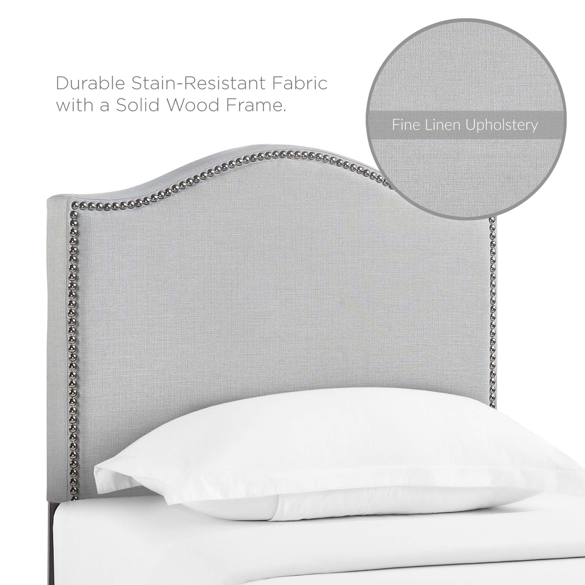 Curl Nailhead Upholstered Headboard by Modway