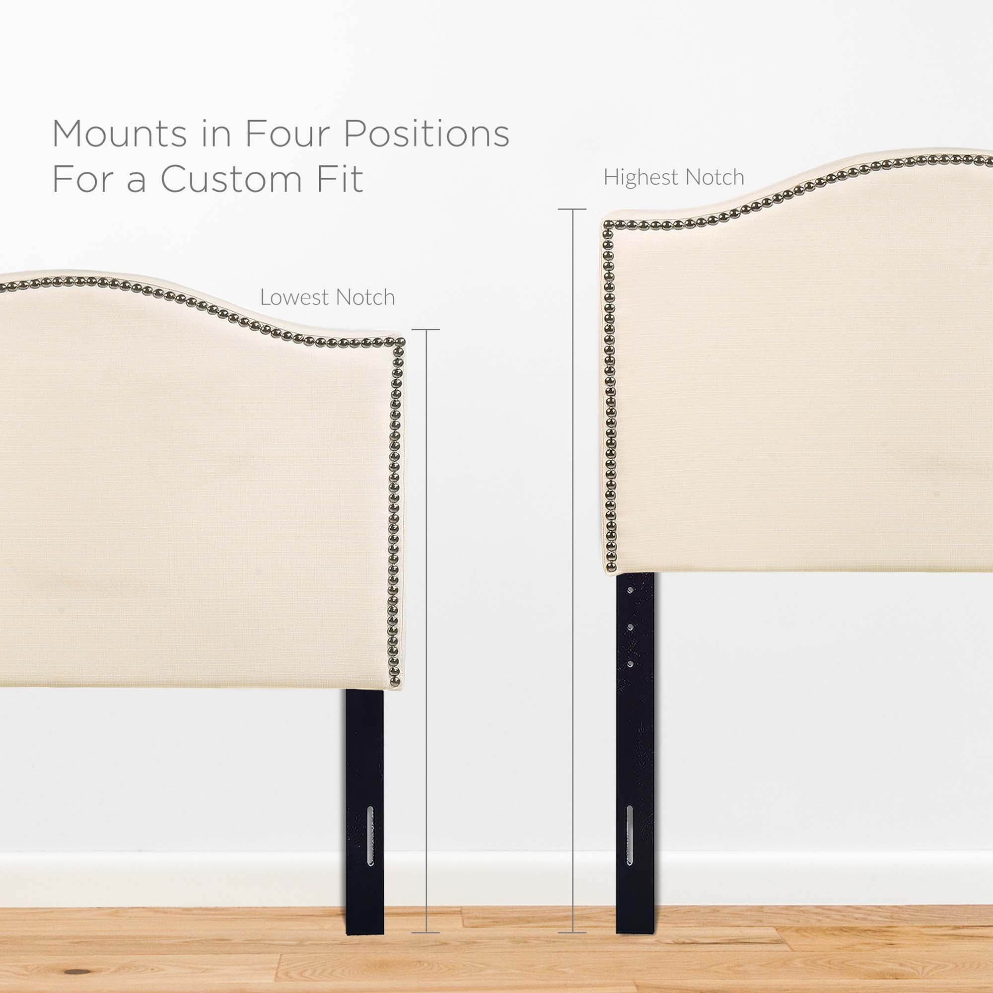 Curl Nailhead Upholstered Headboard by Modway