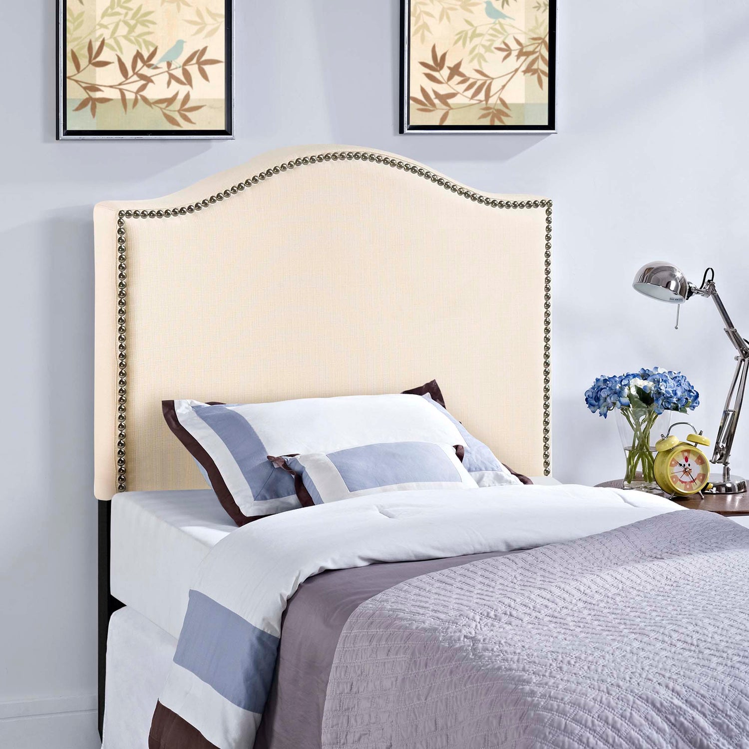 Curl Nailhead Upholstered Headboard by Modway