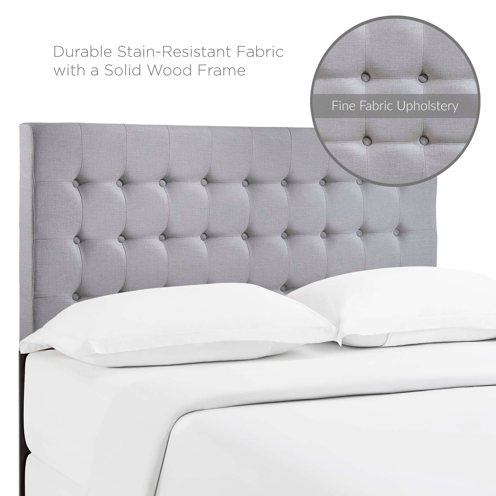 Tinble Upholstered Fabric Headboard By HouseBean