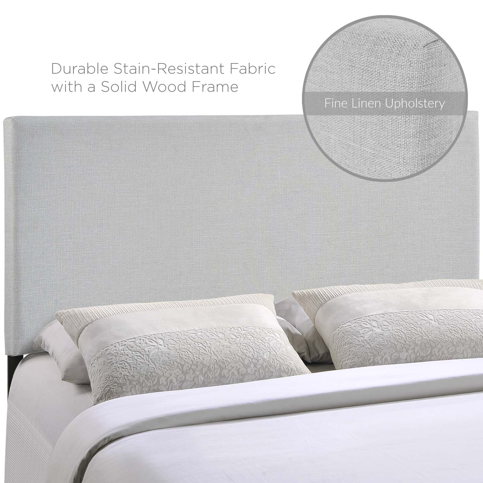 Region Upholstered Fabric Headboard By HouseBean