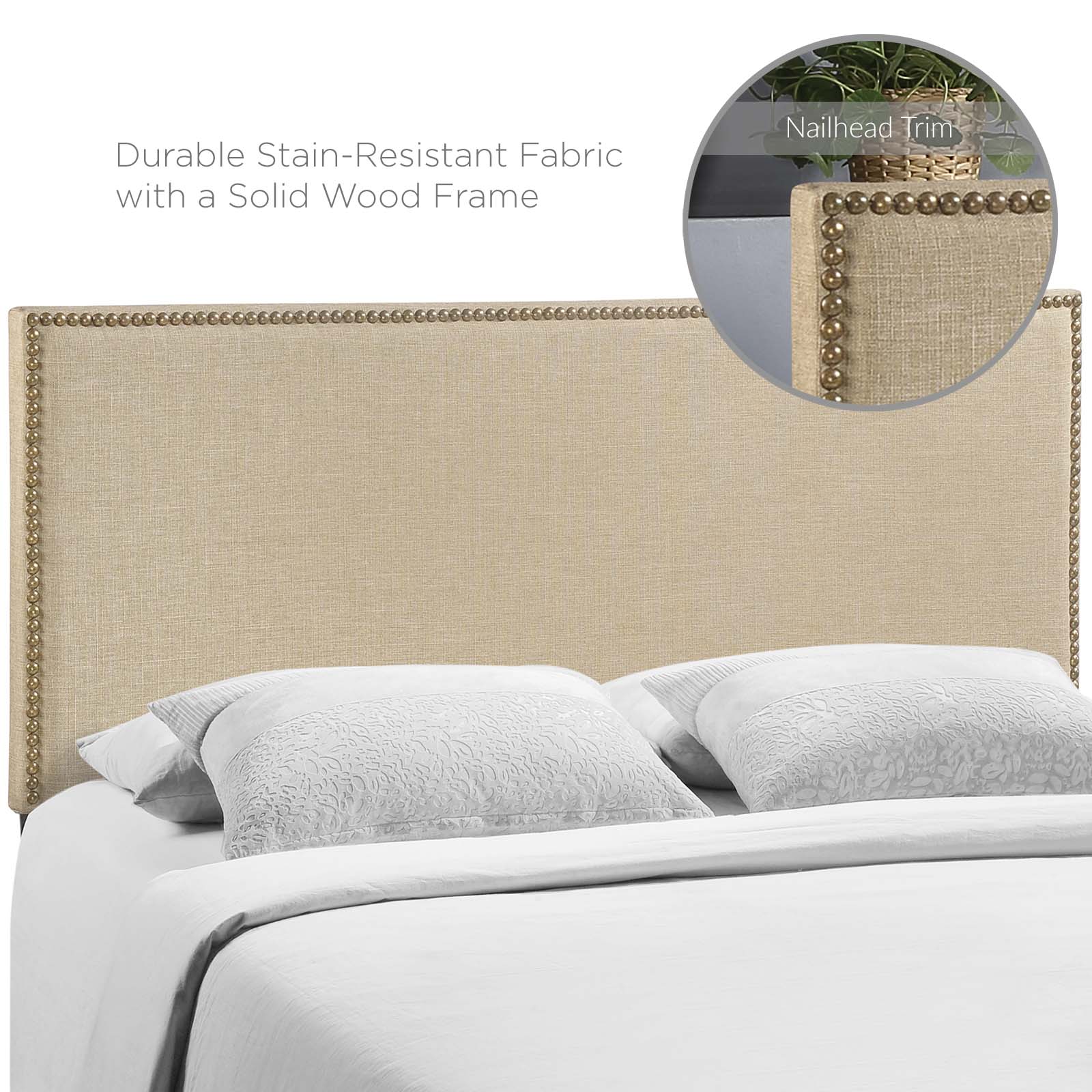 Region Nailhead Upholstered Headboard By HouseBean