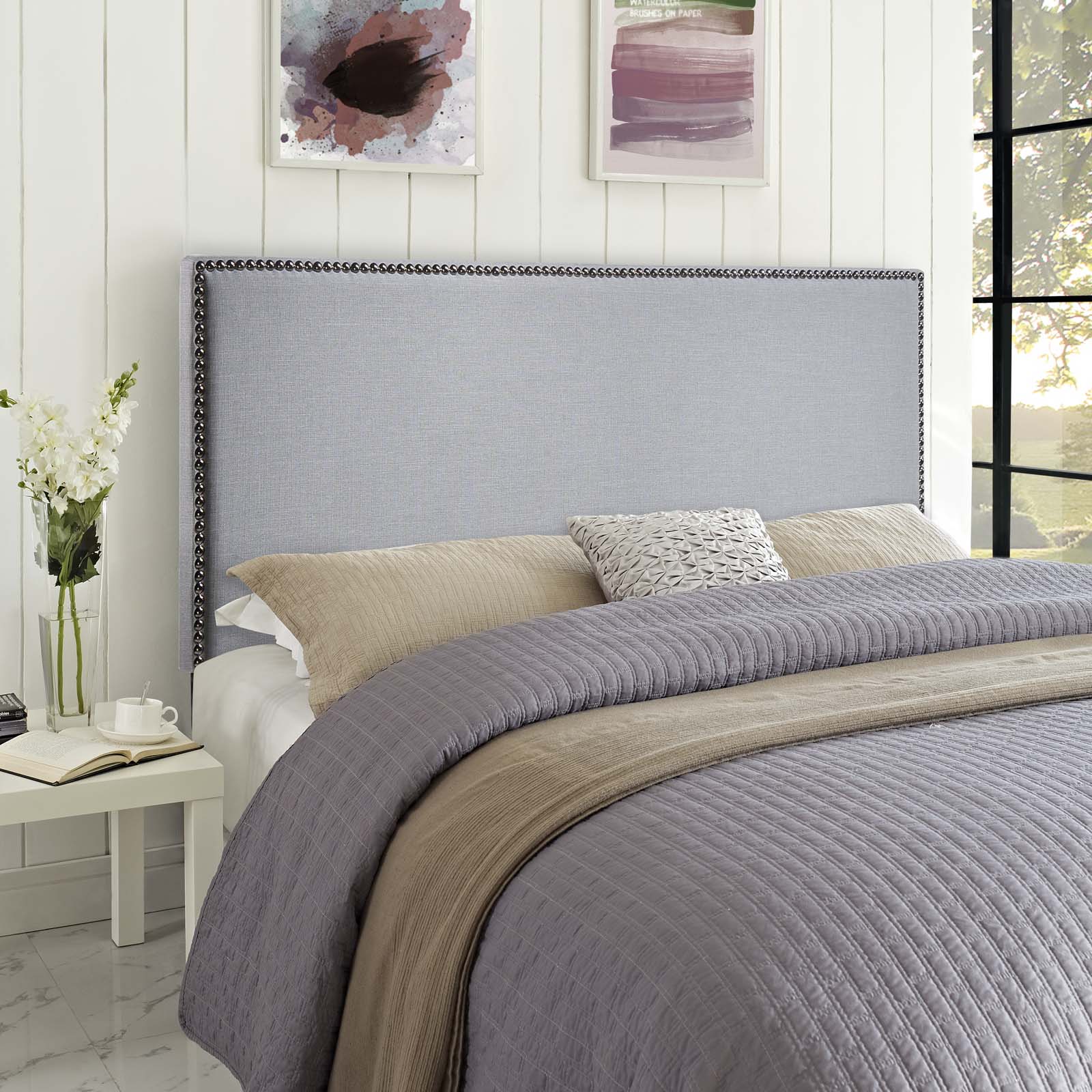 Region Nailhead Upholstered Headboard By HouseBean