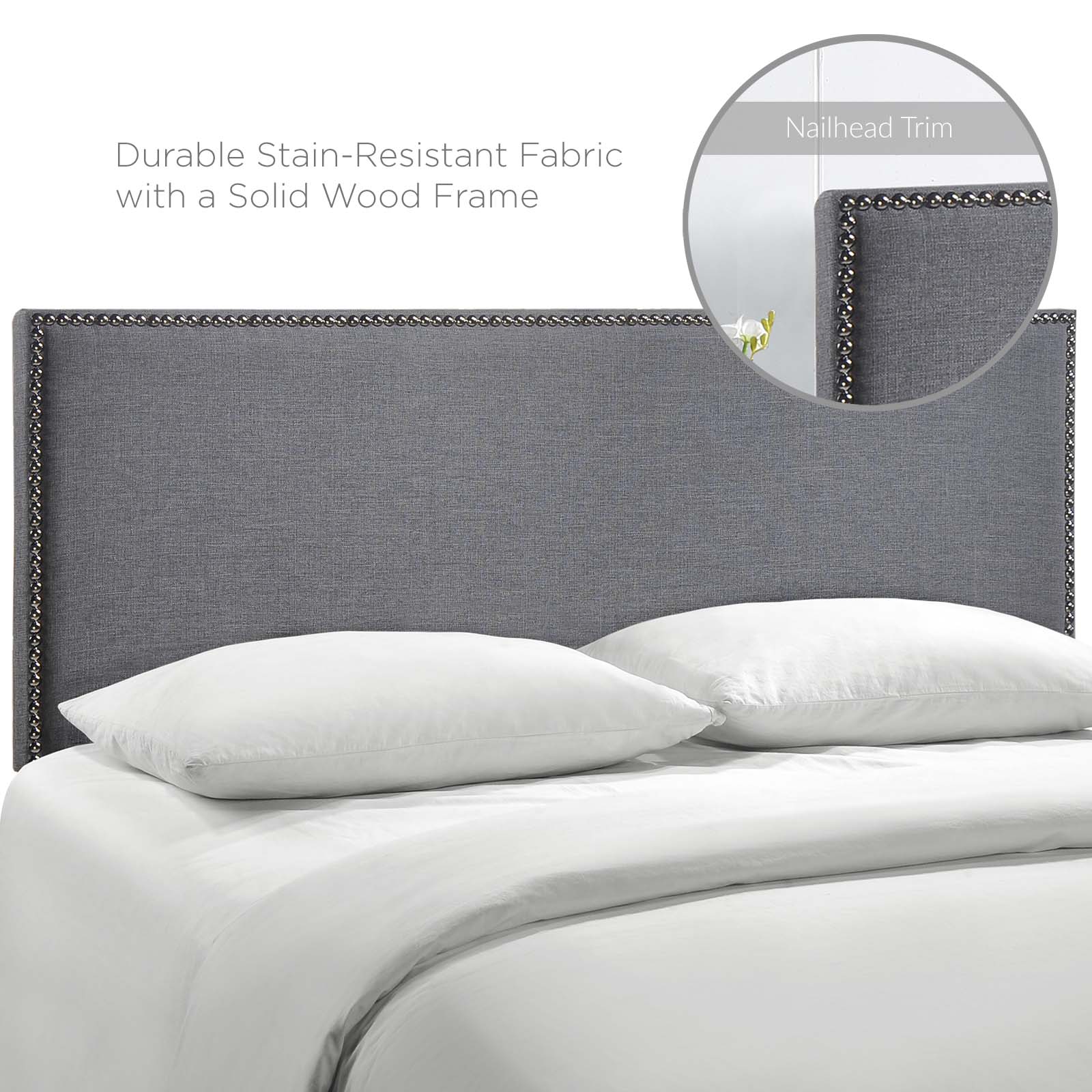 Region Nailhead Upholstered Headboard By HouseBean