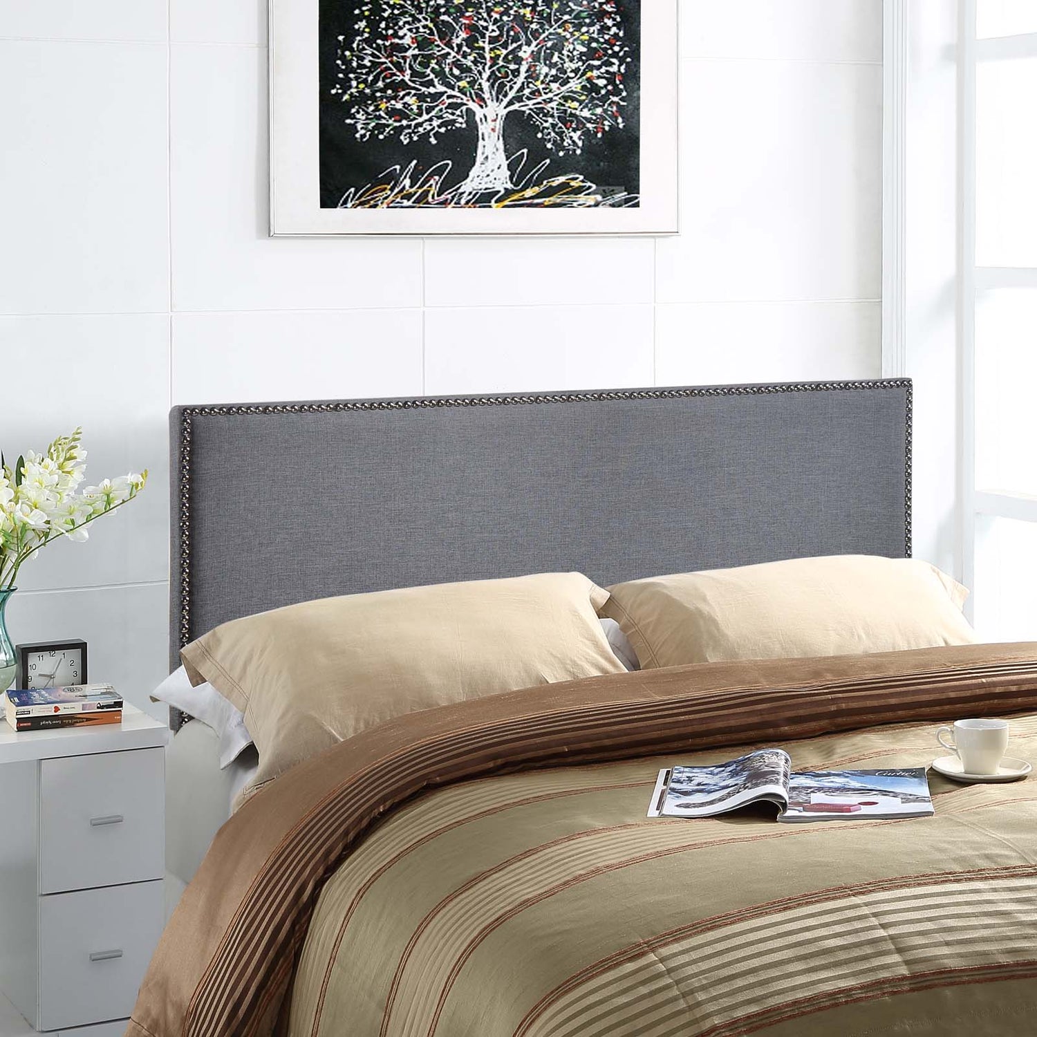 Region Nailhead Upholstered Headboard by Modway