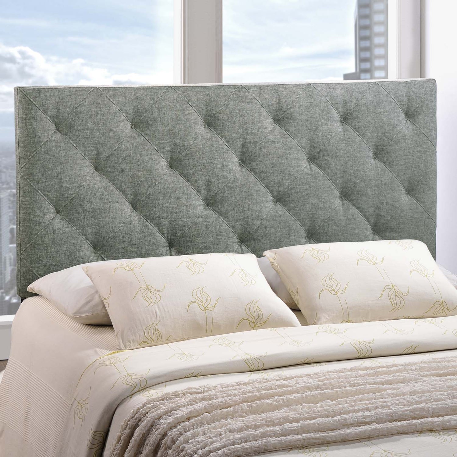 Theodore Upholstered Fabric Headboard By HouseBean