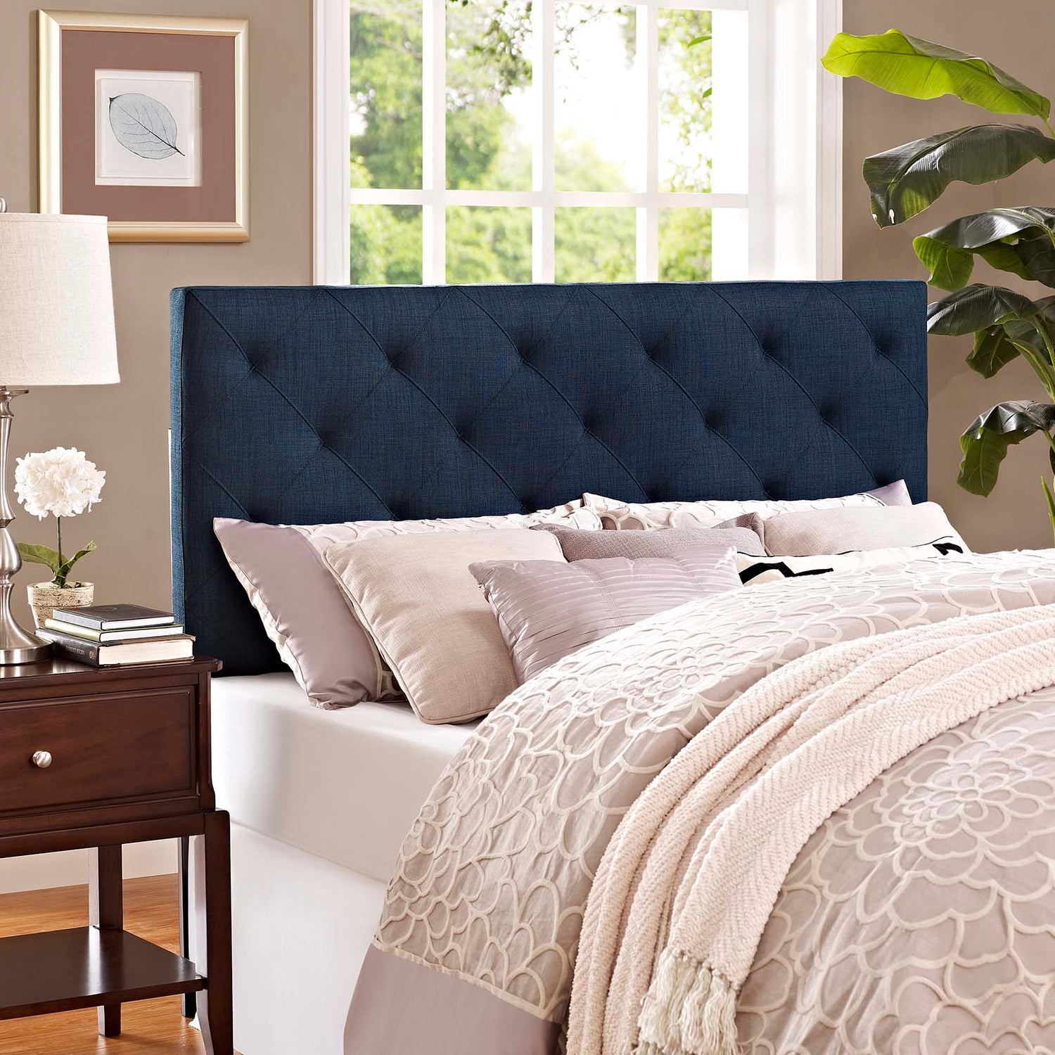 Theodore Upholstered Fabric Headboard By HouseBean