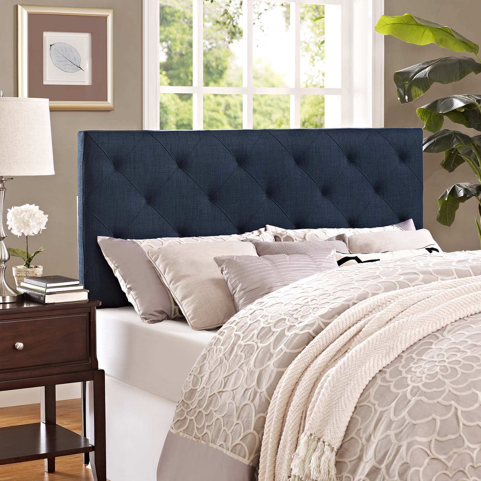 Theodore Upholstered Fabric Headboard By HouseBean