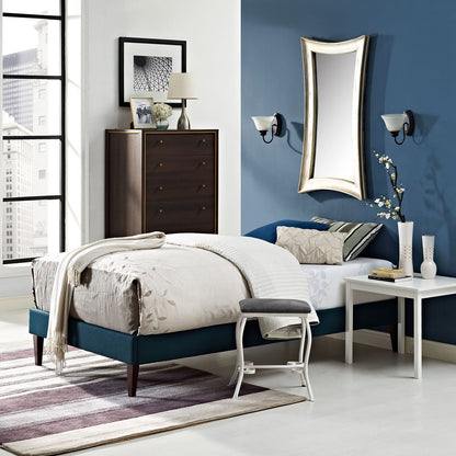Sharon Fabric Bed Frame with Squared Tapered Legs by Modway