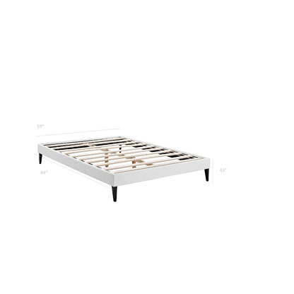 Sharon Fabric Bed Frame with Squared Tapered Legs by Modway