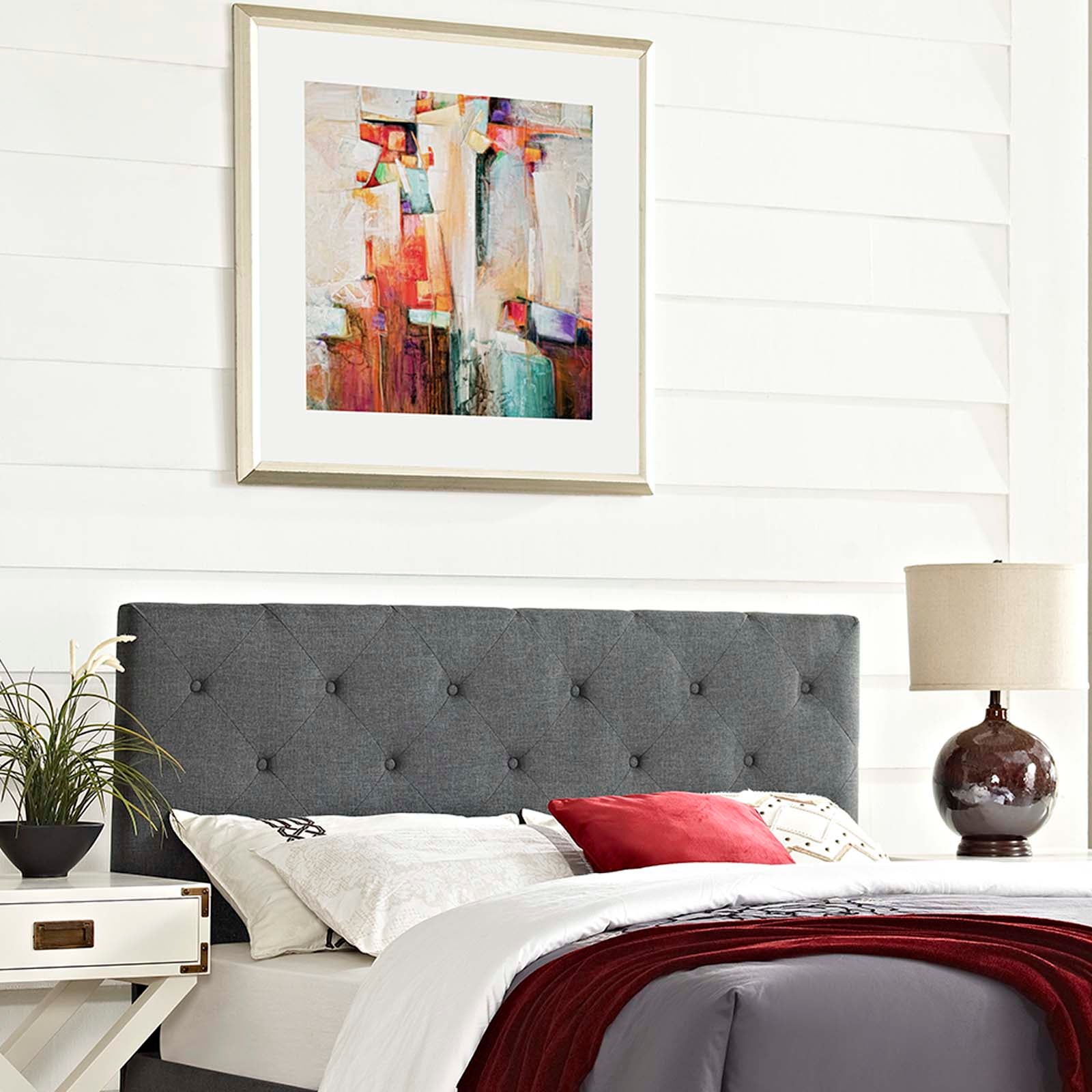 Terisa Upholstered Fabric Headboard By HouseBean