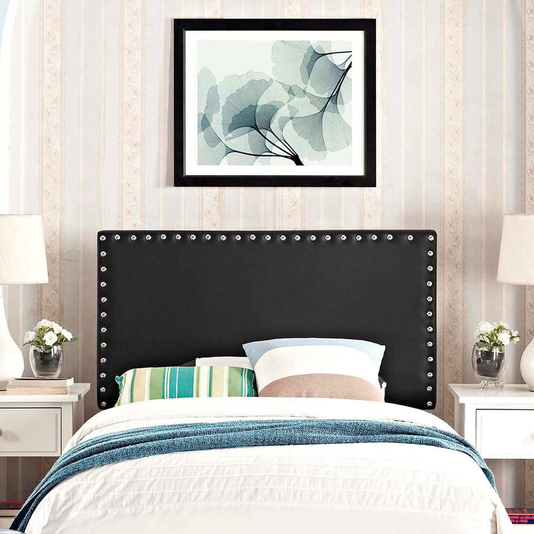 Phoebe Upholstered Vinyl Headboard By HouseBean