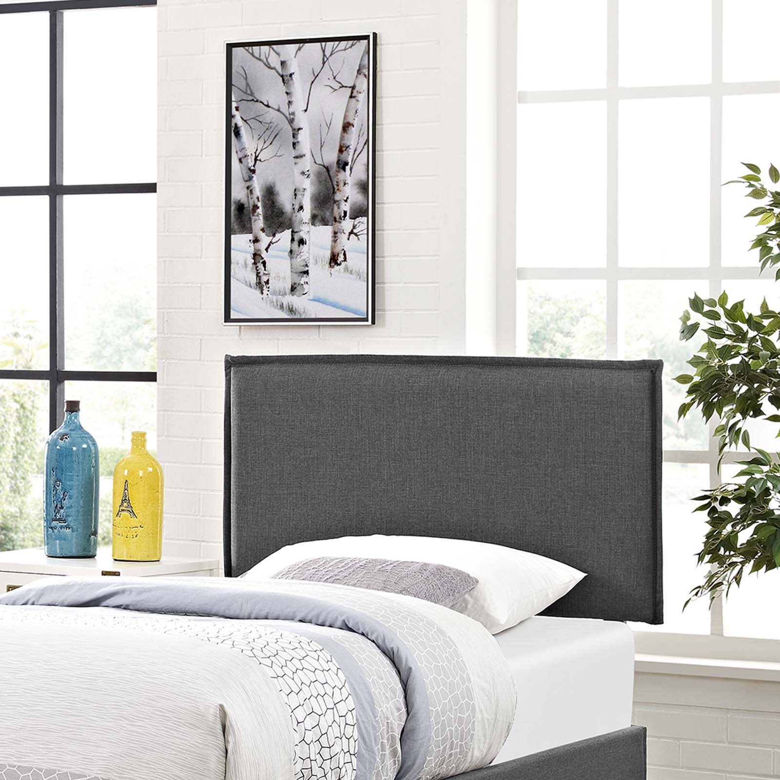 Camille Upholstered Fabric Headboard By HouseBean