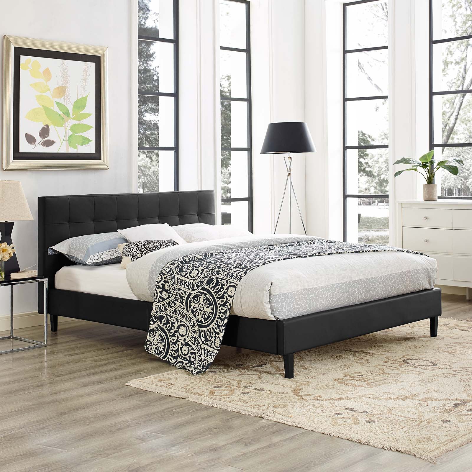 Linnea Faux Leather Bed by Modway