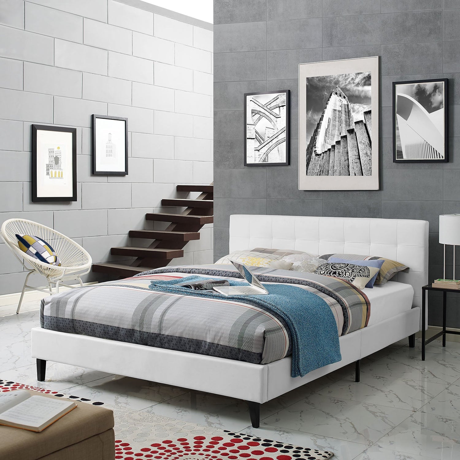 Linnea Faux Leather Bed by Modway