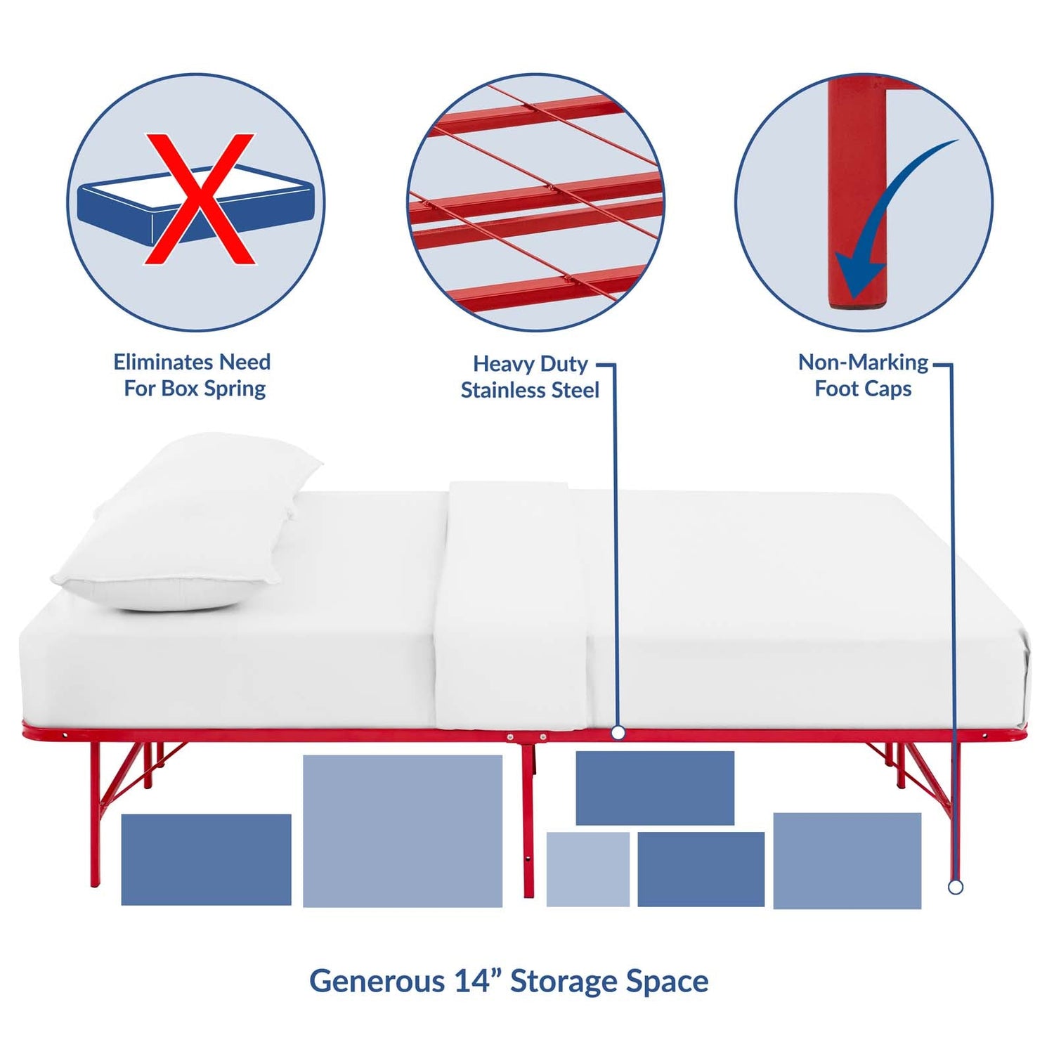 Horizon Stainless Steel Bed Frame By HouseBean