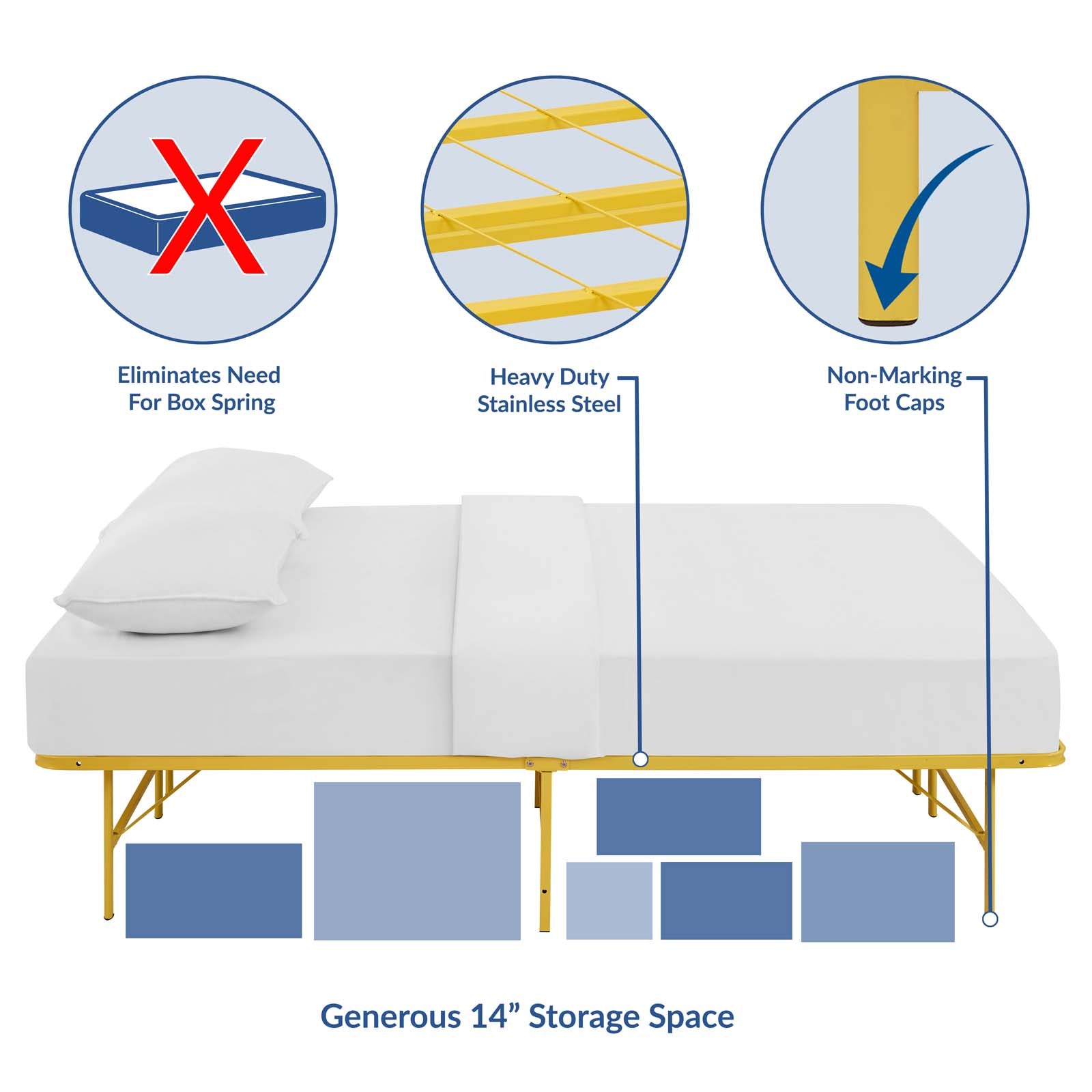 Horizon Stainless Steel Bed Frame by Modway