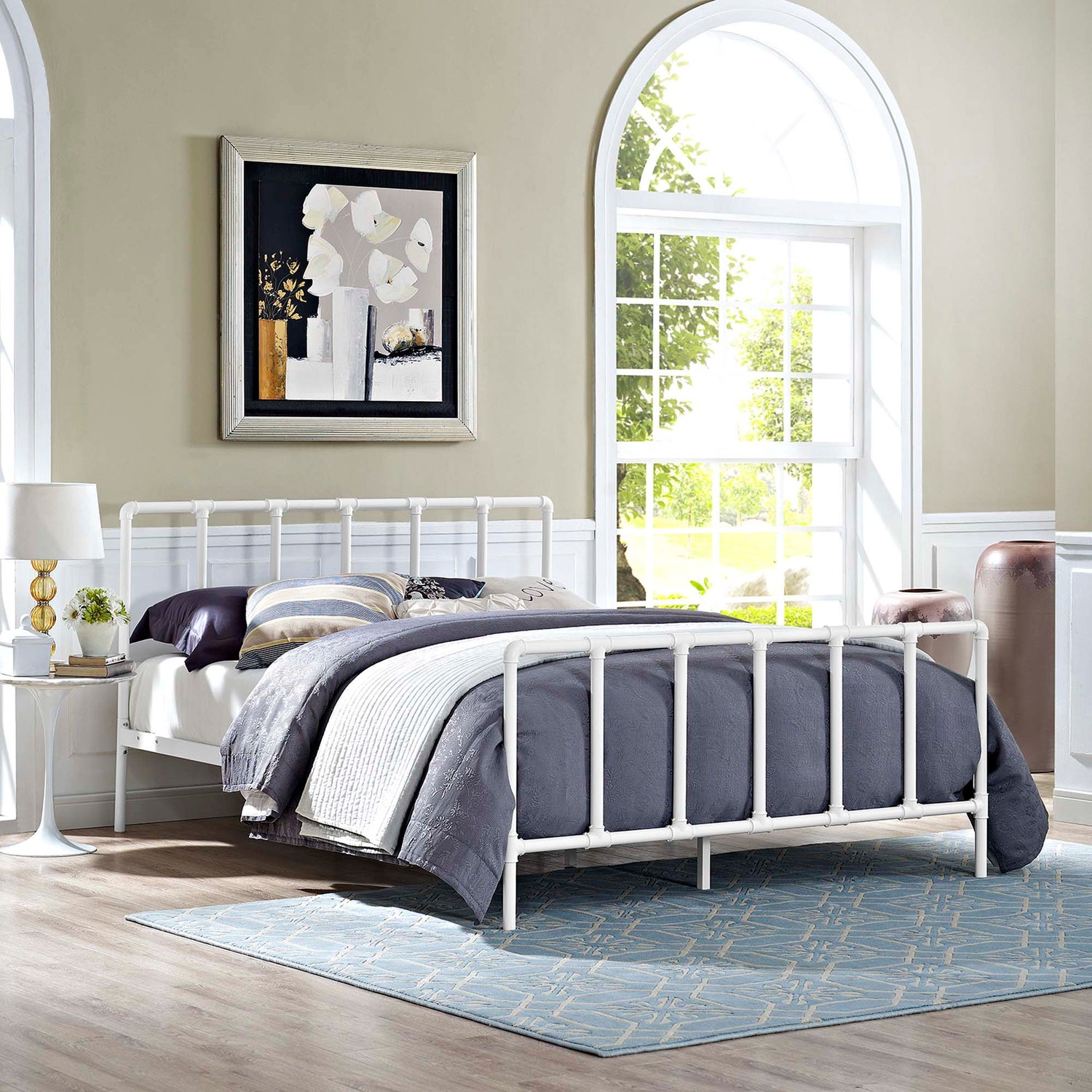 Dower Stainless Steel Bed by Modway