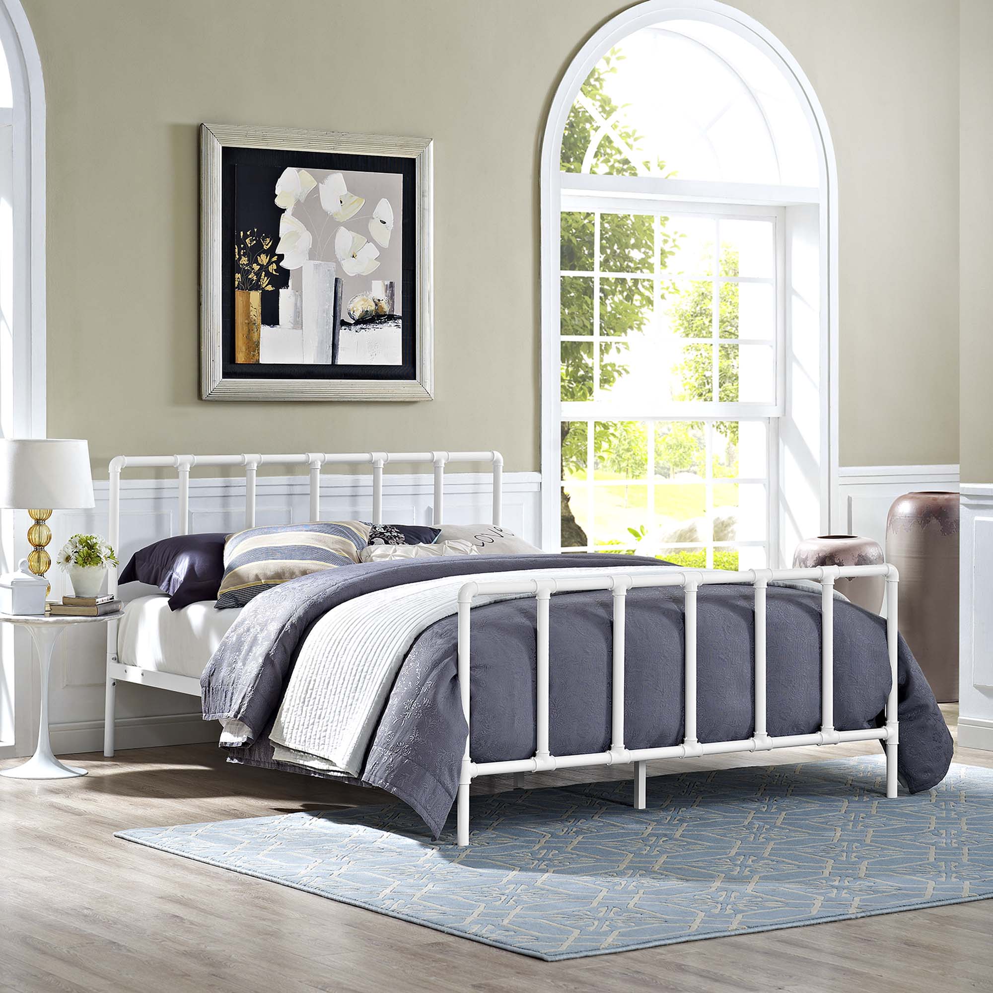 Dower Stainless Steel Bed by Modway