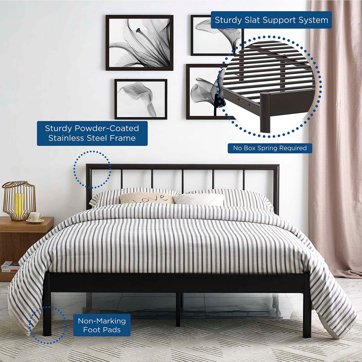 Gwen Metal Bed Frame by Modway