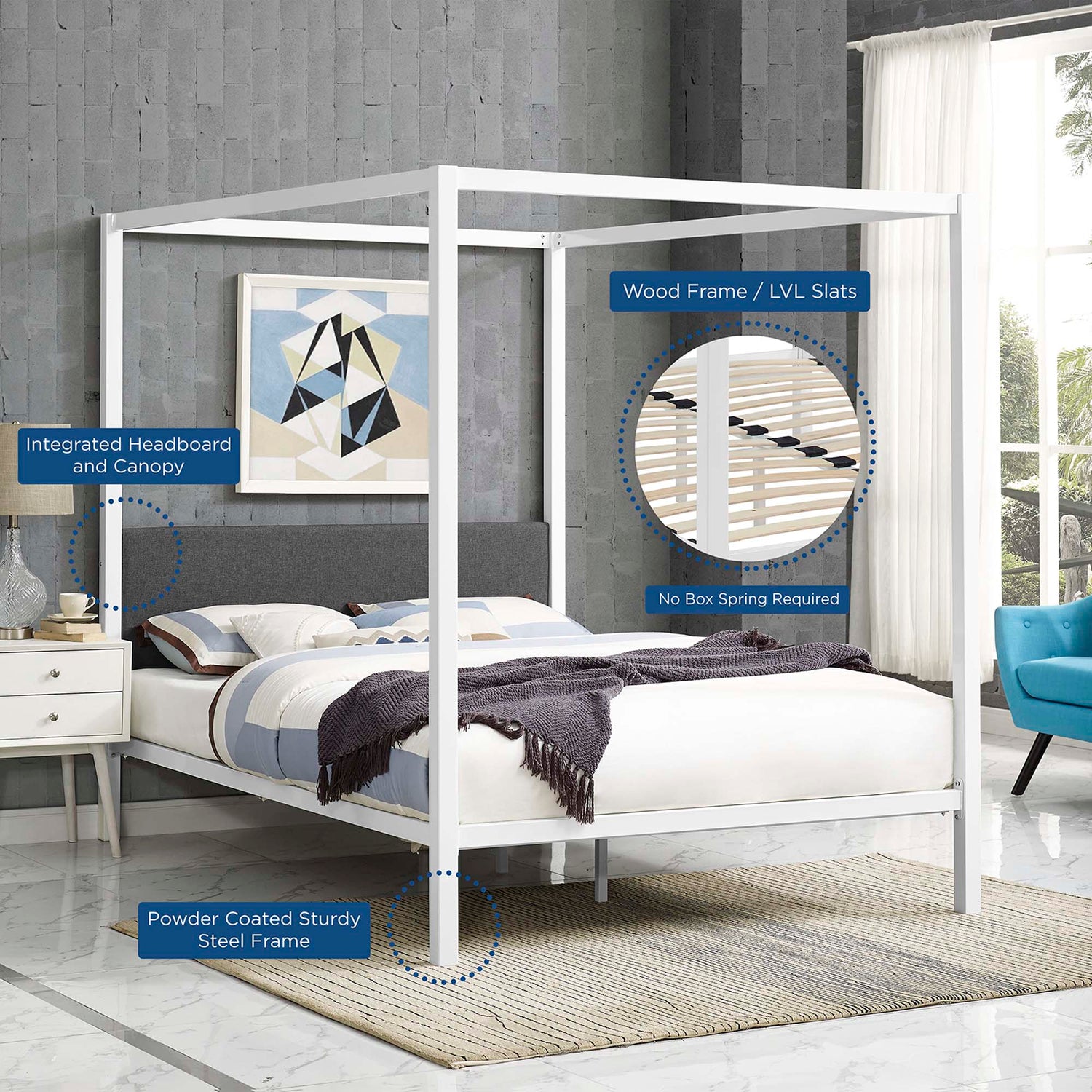 Raina Canopy Bed Frame by Modway