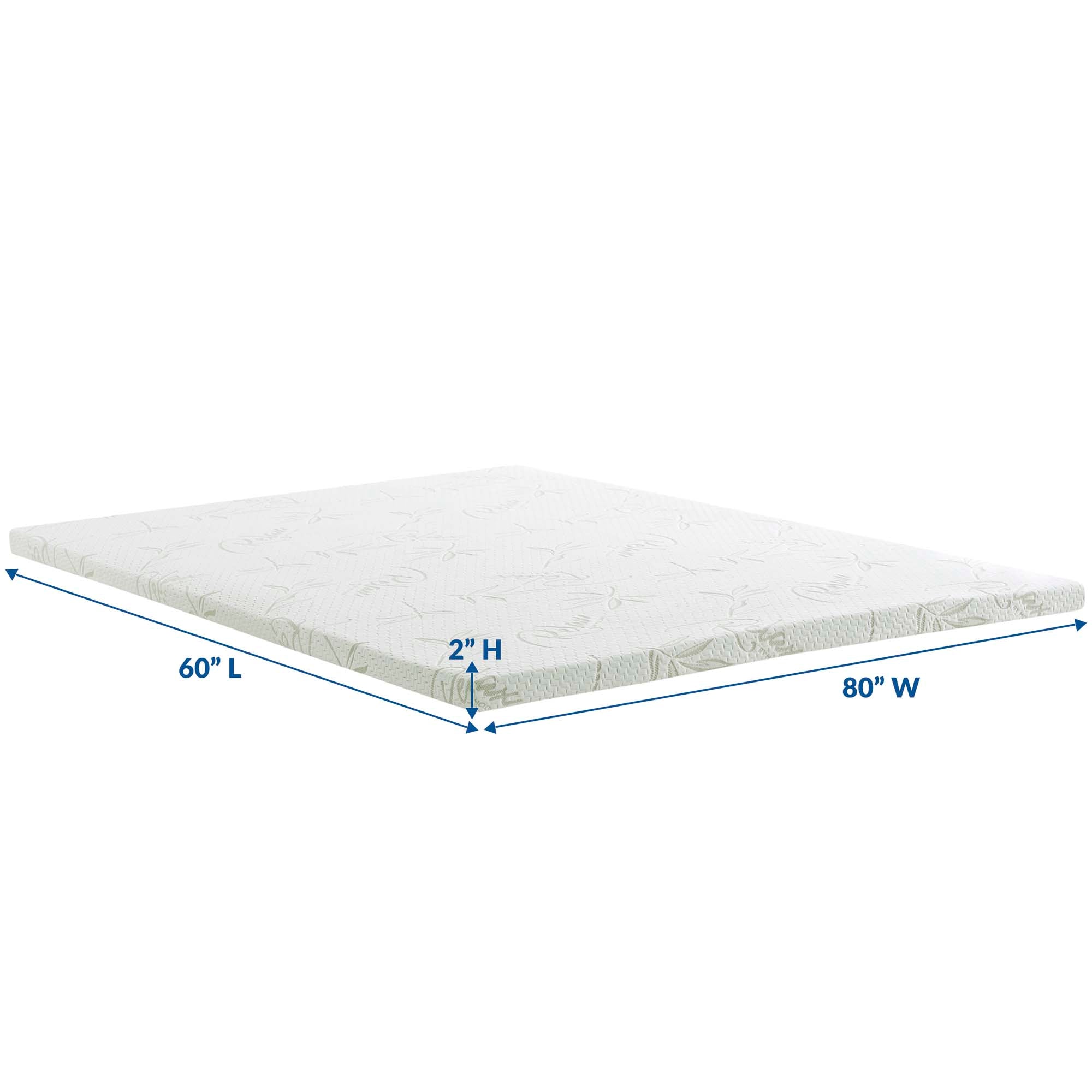 Relax 2&quot; Gel Memory Foam Mattress Topper by Modway