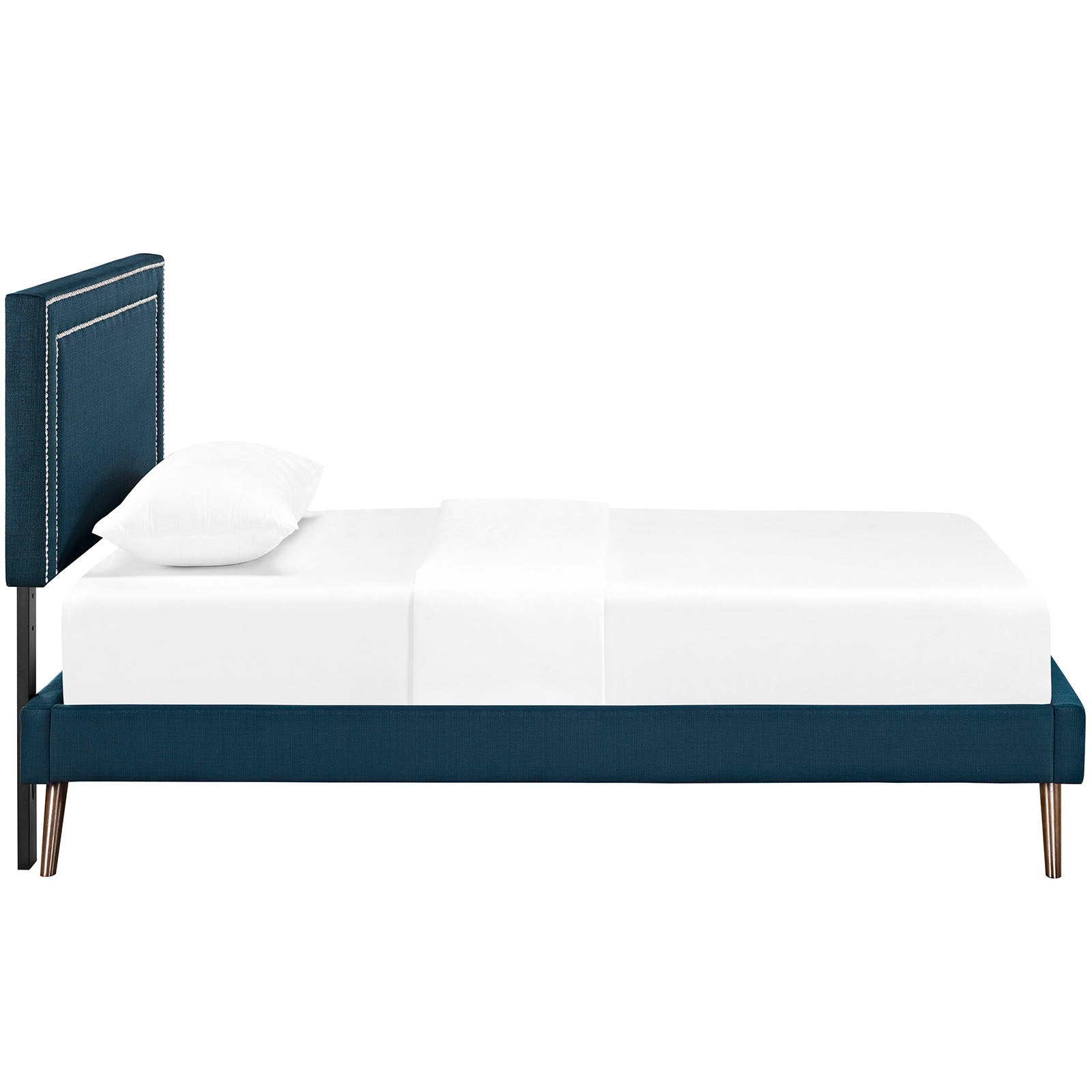 Jessamine Fabric Platform Bed with Round Splayed Legs by Modway