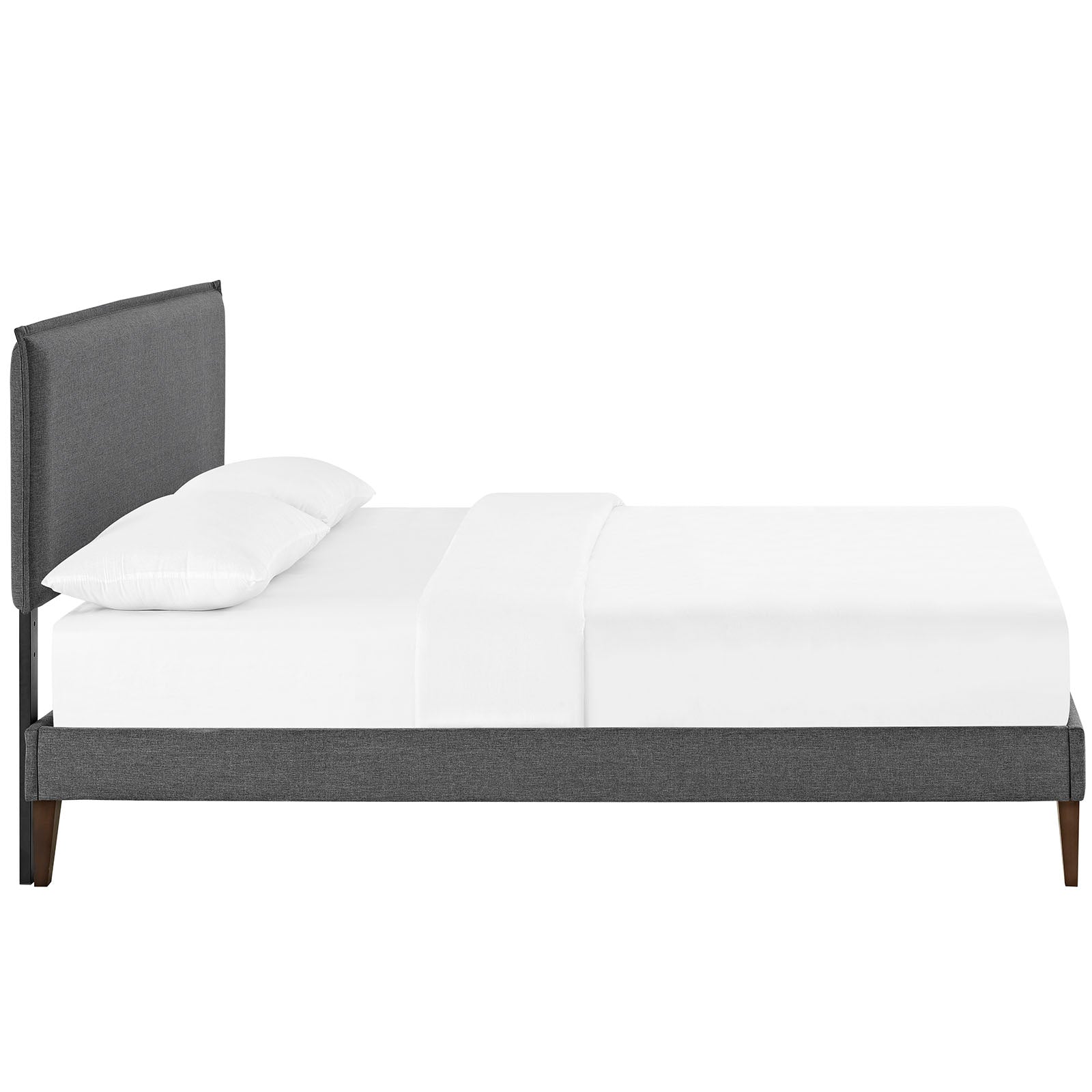 Camille Fabric Platform Bed with Squared Tapered Legs by Modway