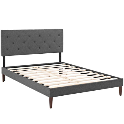 Terisa Fabric Platform Bed with Squared Tapered Legs by Modway