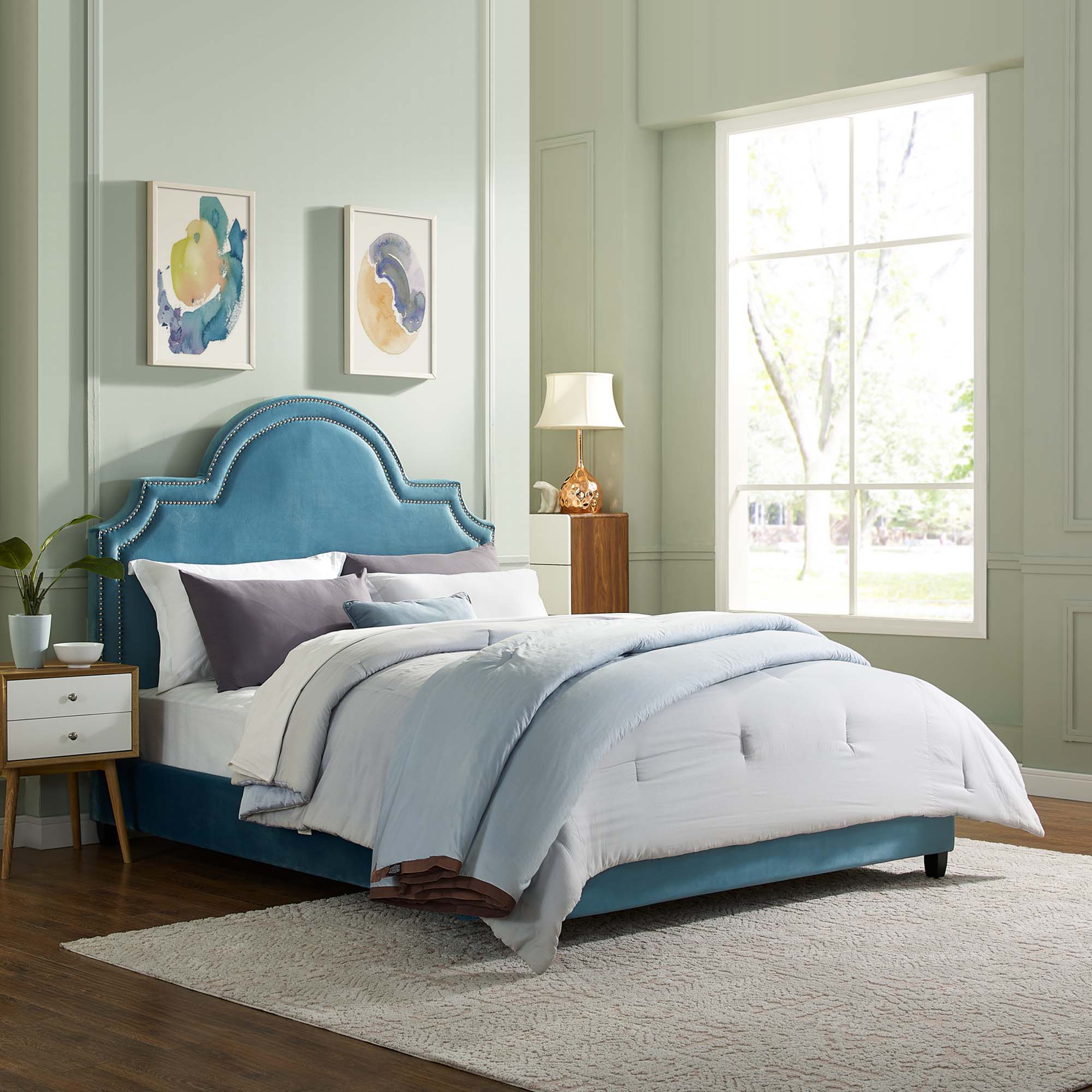 Primrose Performance Velvet Platform Bed by Modway