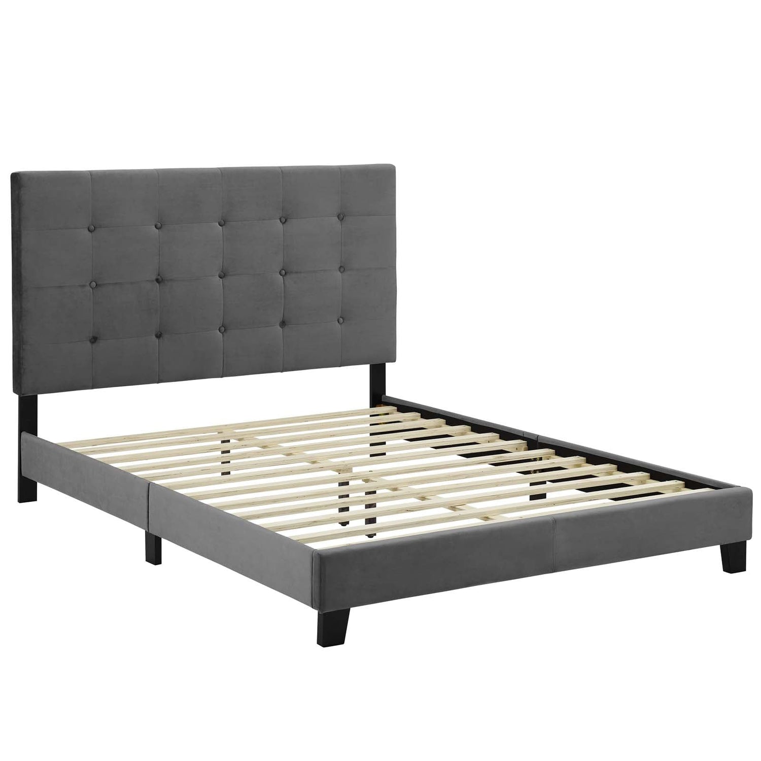 Melanie Tufted Button Upholstered Performance Velvet Platform Bed by Modway