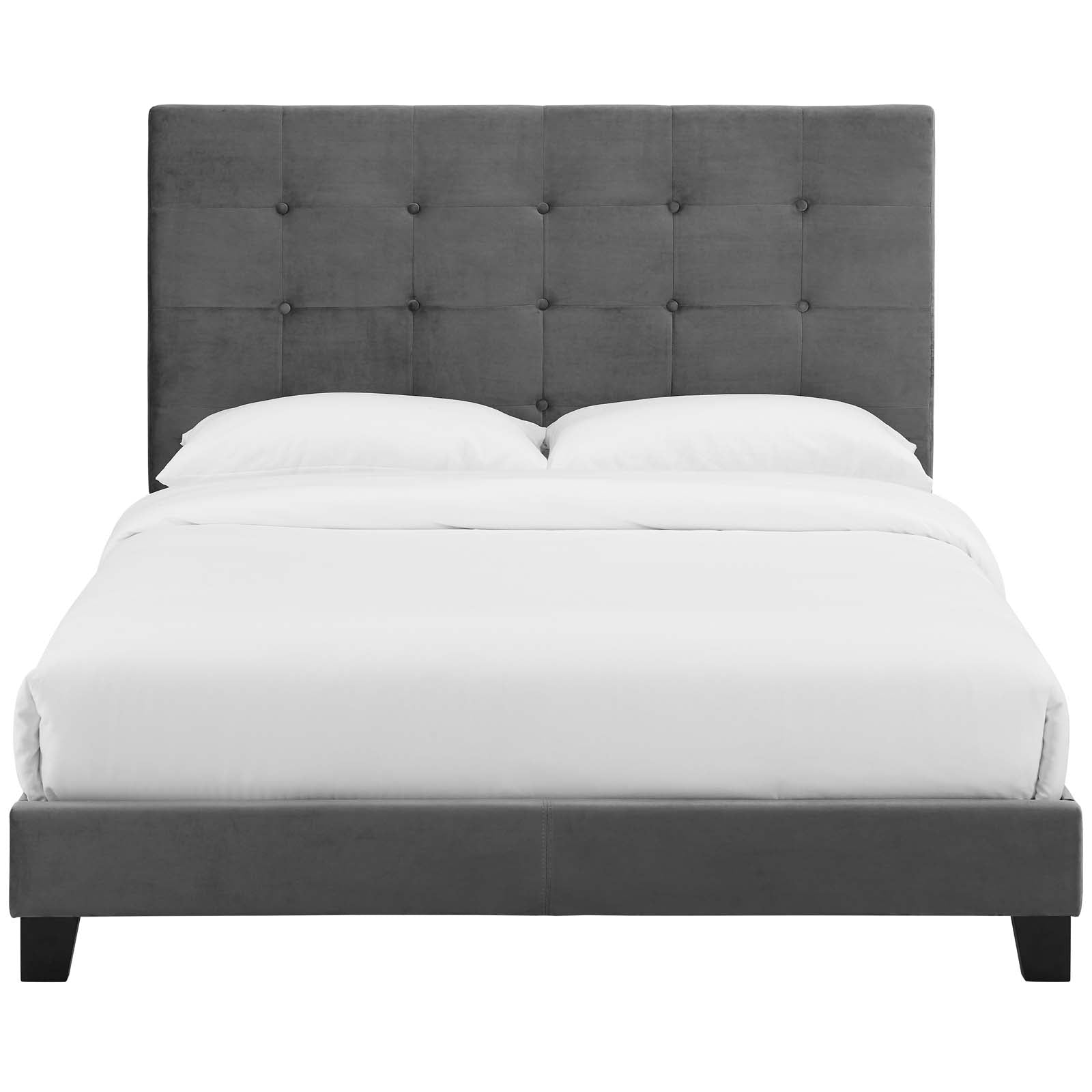 Melanie Tufted Button Upholstered Performance Velvet Platform Bed by Modway