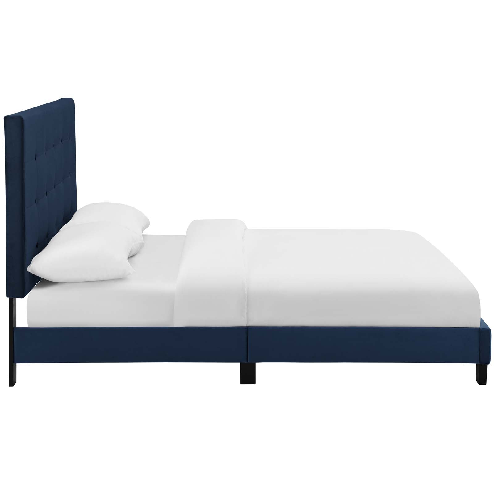 Melanie Tufted Button Upholstered Performance Velvet Platform Bed by Modway