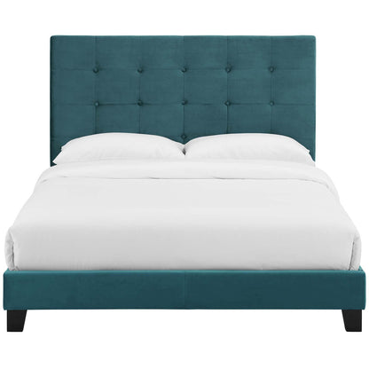 Melanie Tufted Button Upholstered Performance Velvet Platform Bed by Modway