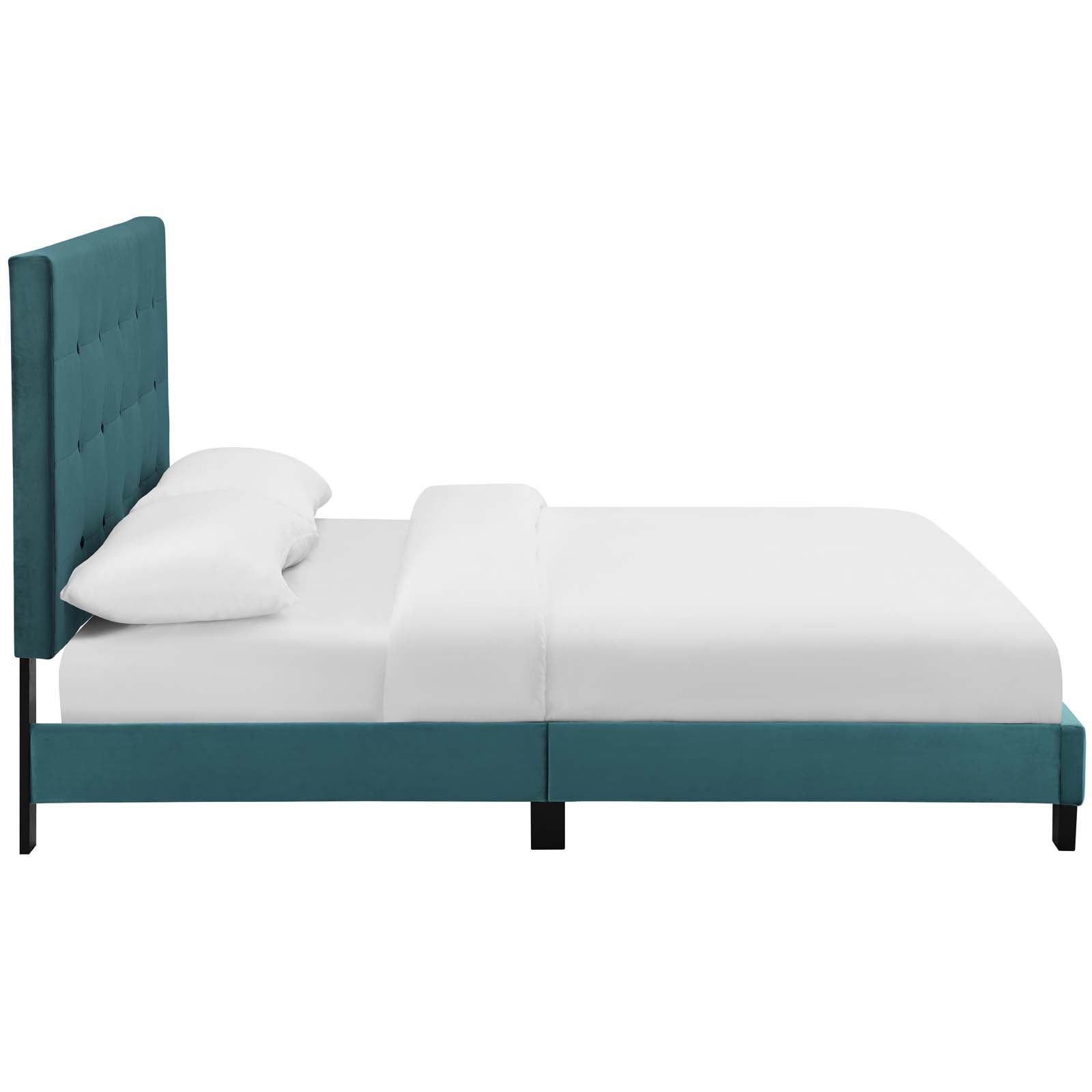 Melanie Tufted Button Upholstered Performance Velvet Platform Bed by Modway